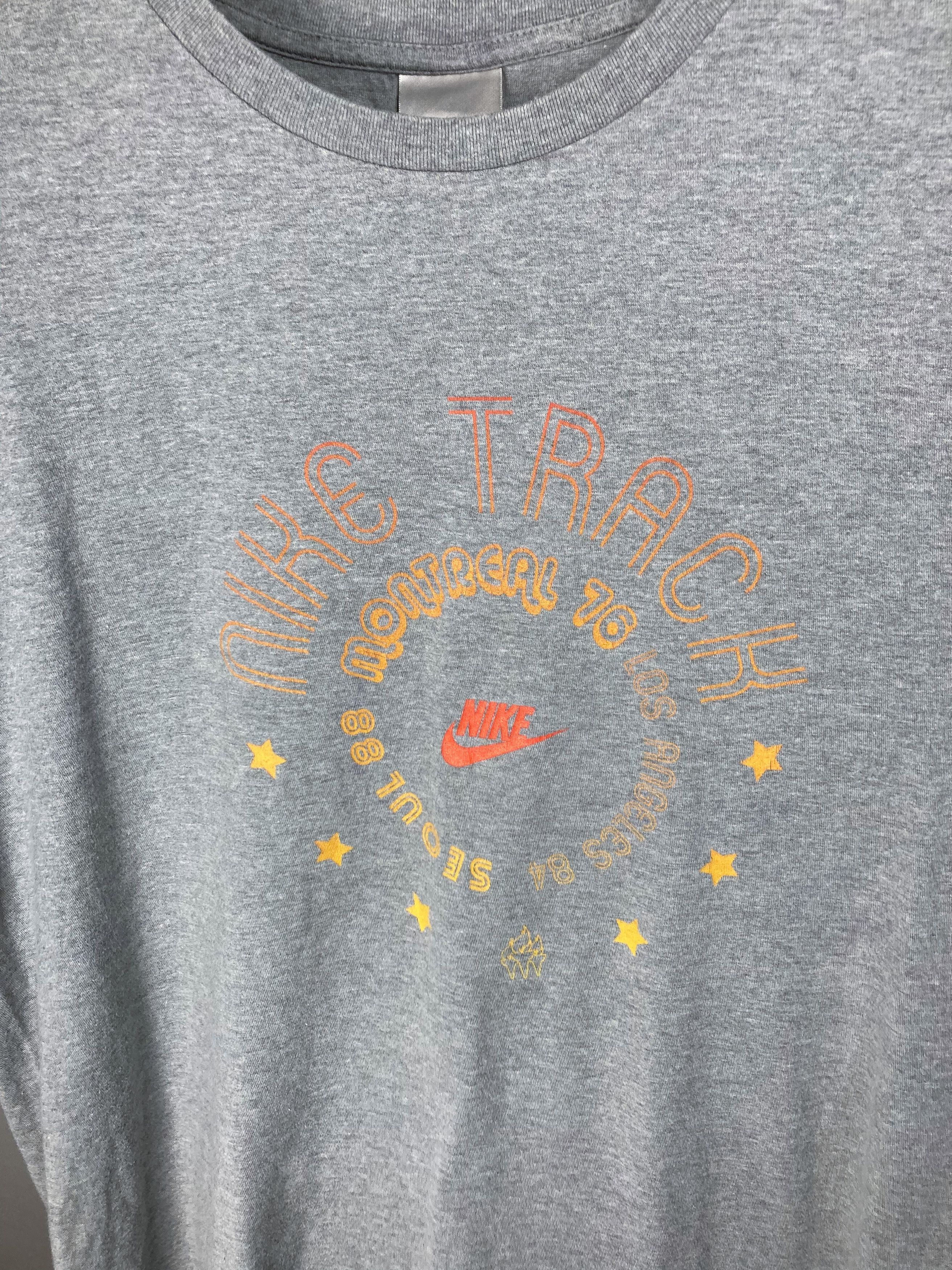 Nike Vintage Y2K 00s Nike Track Gray Crewneck Oversized Tshirt Size US XL / EU 56 / 4 - 3 Thumbnail