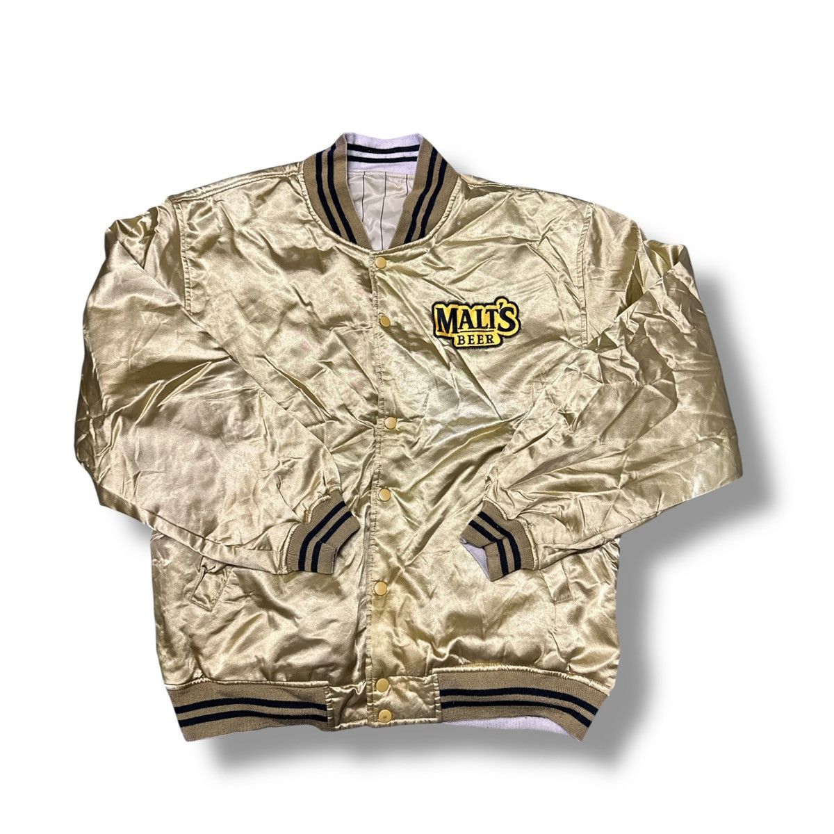 Vintage Vintage Malt’s Beer Baseball Bomber Riversable Jacket Size US L / EU 52-54 / 3 - 2 Thumbnail