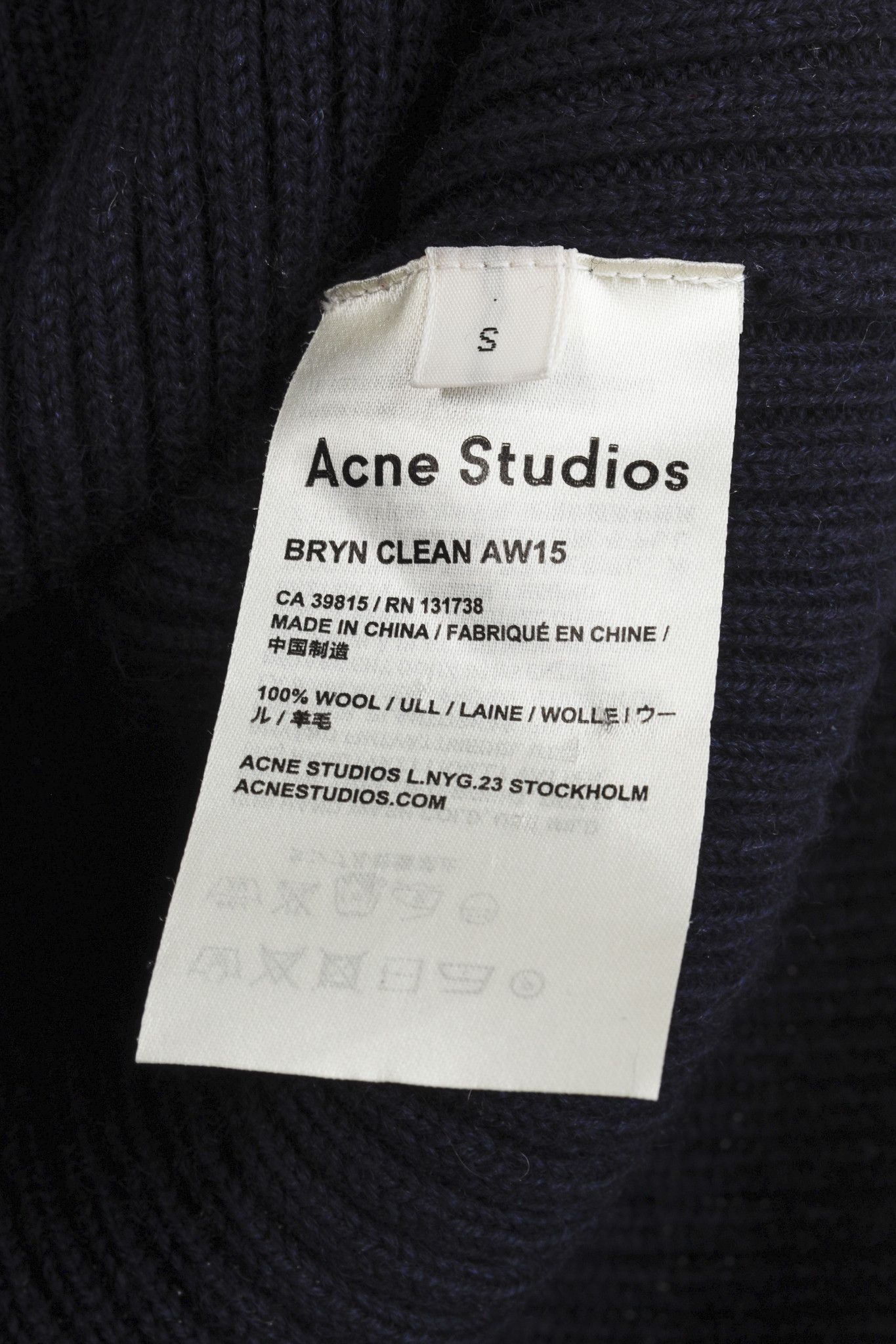 Acne Studios Acne Studios 2015 Bryn Clean Navy Wool Turtleneck Sweater Size S / US 4 / IT 40 - 8 Thumbnail
