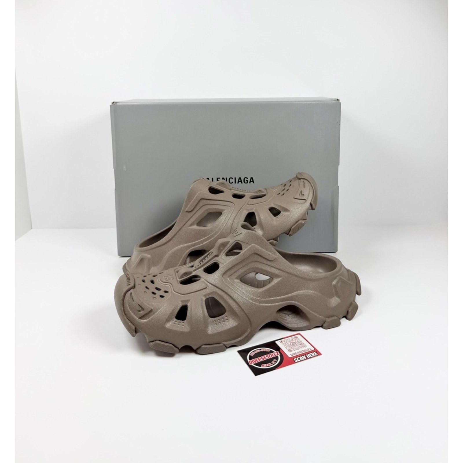 Balenciaga Size 45EU/12US - Balenciaga HD Mule Slip On Taupe NEW! Size US 12 / EU 45 - 1 Thumbnail