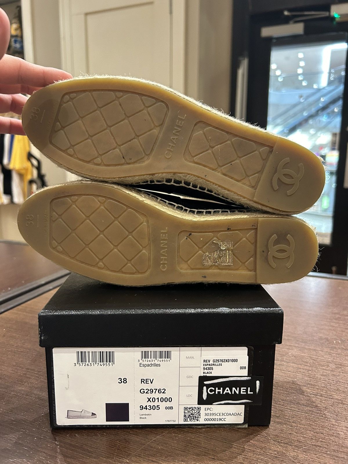Chanel Chanel Espadrilles 'Black' Size US 8 / IT 38 - 6 Thumbnail