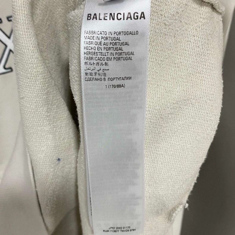 Balenciaga Balenciaga Off-white XXXL hoodie Size US M / EU 48-50 / 2 - 7 Thumbnail