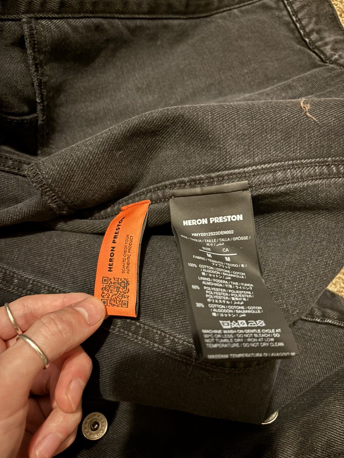 Heron Preston Heron Preston Black Faded Denim Jacket Size US M / EU 48-50 / 2 - 4 Thumbnail