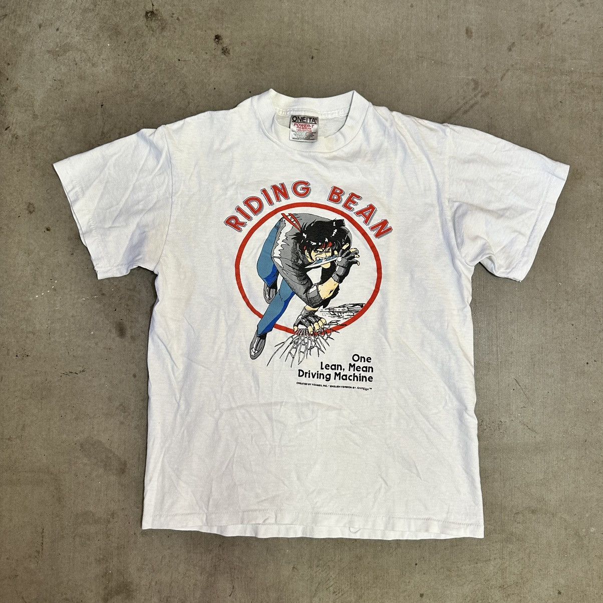 Rare Vintage Riding Bean T-Shirt Japanese Anime Size S