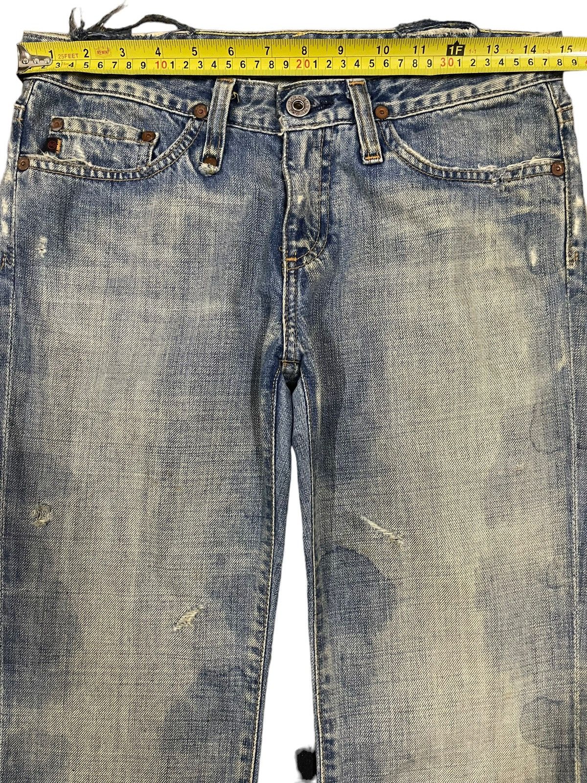 AG Adriano Goldschmied Vintage Usa Adriano Goldschmied Bleached Flare Jeans Size 29" - 9 Thumbnail