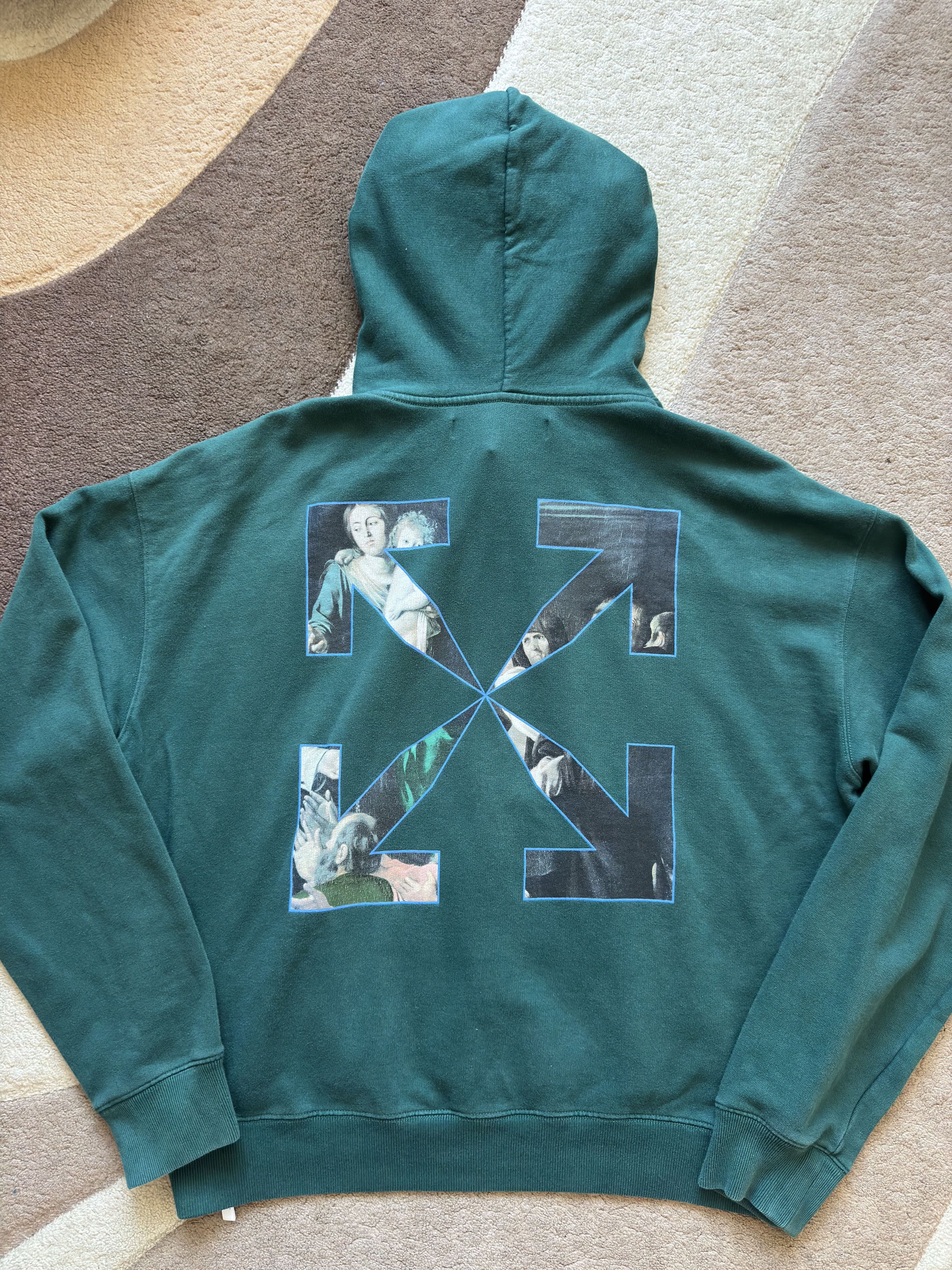 Off-White Off-White Hoodie Caravaggio Painting Hooded Dark Green Size US L / EU 52-54 / 3 - 13 Thumbnail