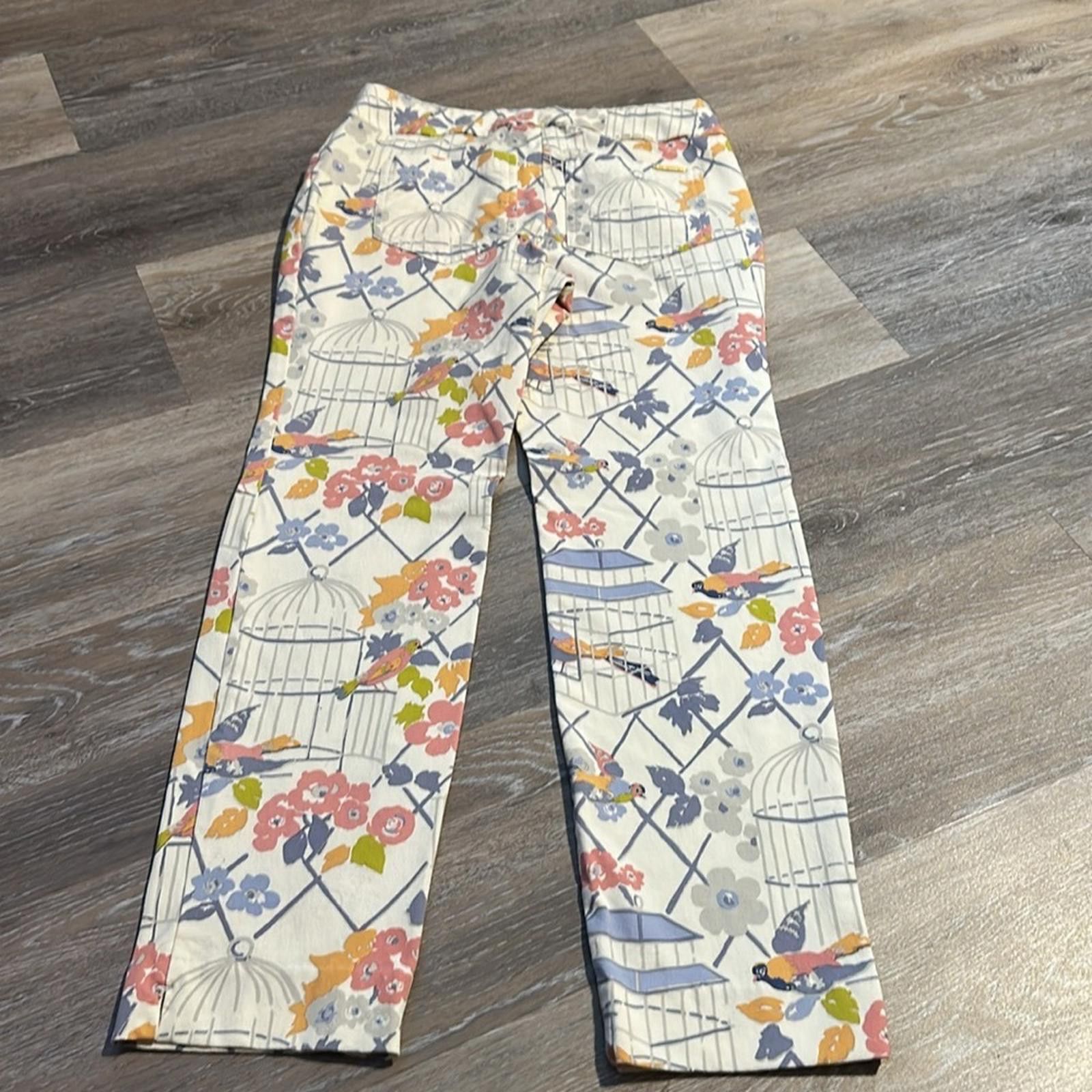 Other Spartina 449 Go Silk Pants 4 Cream Ankle Straight Leg Size 27" / US 4 / IT 40 - 9 Thumbnail