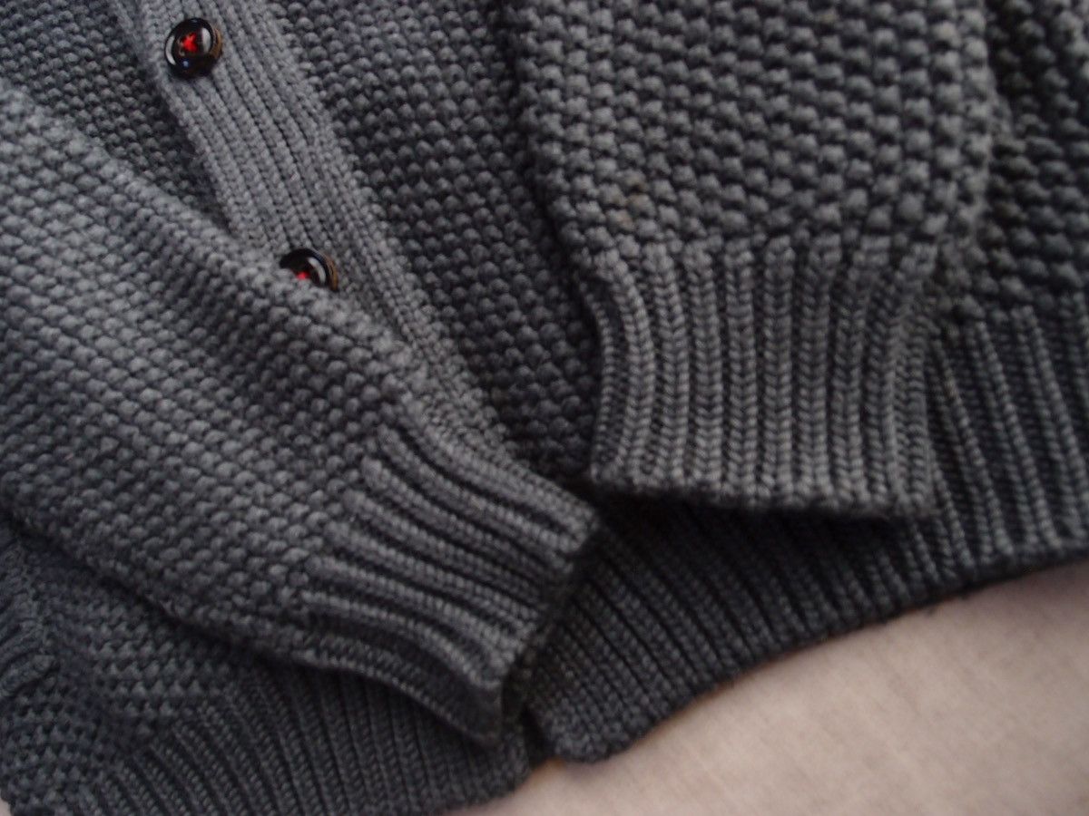 Drumohr Drumohr Low-Gauge Wool Knit Cardigan / Grey / Made in Italy Size US M / EU 48-50 / 2 - 5 Thumbnail