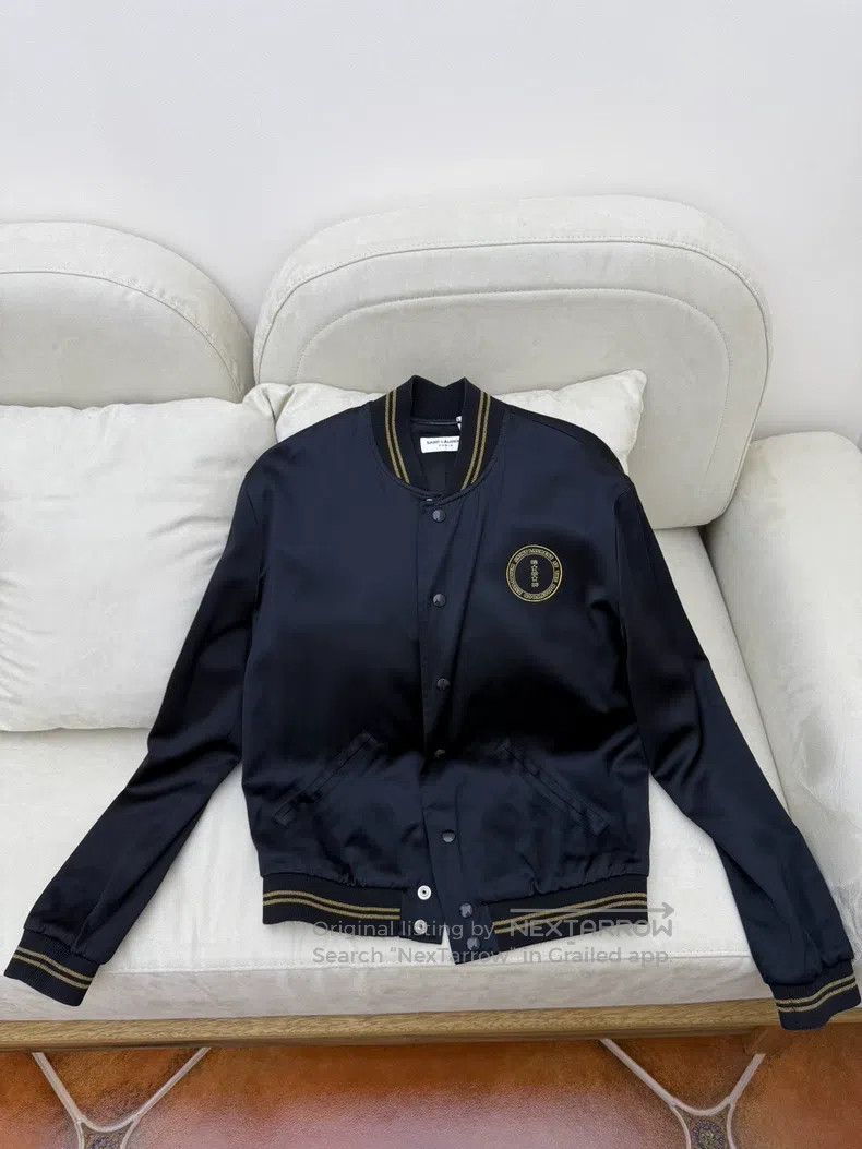 Saint Laurent Paris Saint Laurent Paris Star Sequin Logo Embroidered Pilot Jac Size US S / EU 44-46 / 1 - 1 Thumbnail