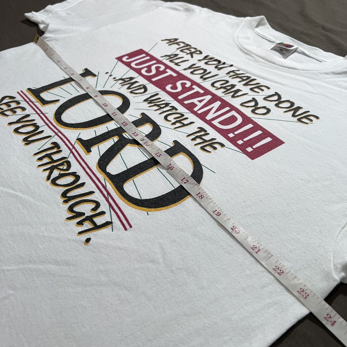 Vintage Vintage Y2K LORD SEE YOU THROUGH.Tee XL God Bible Holy Size US XL / EU 56 / 4 - 6 Thumbnail
