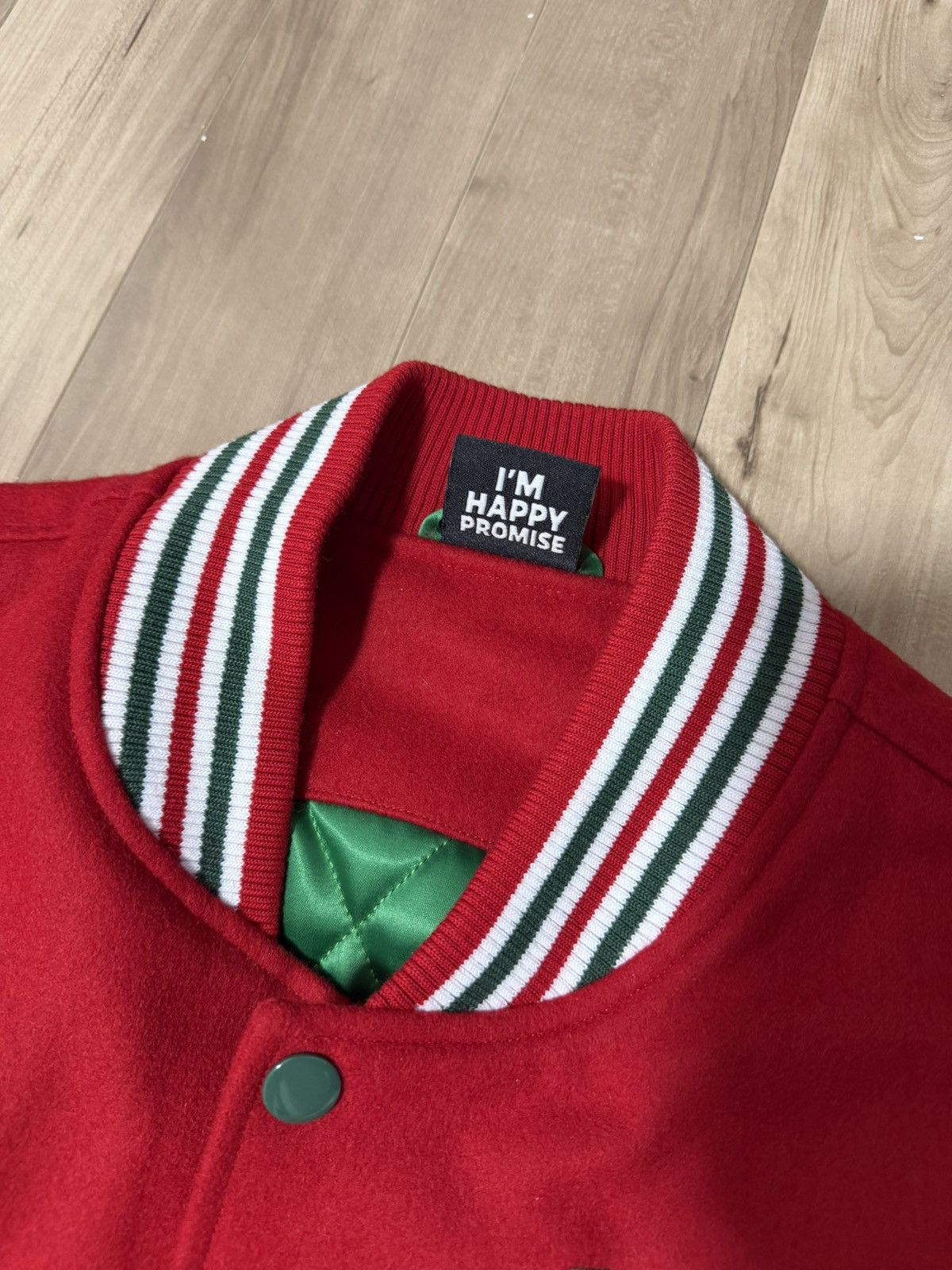 NO ID I’m Happy Promise “HAPPY ALLSTAR” Varsity Jacket Size US XXL / EU 58 / 5 - 4 Thumbnail