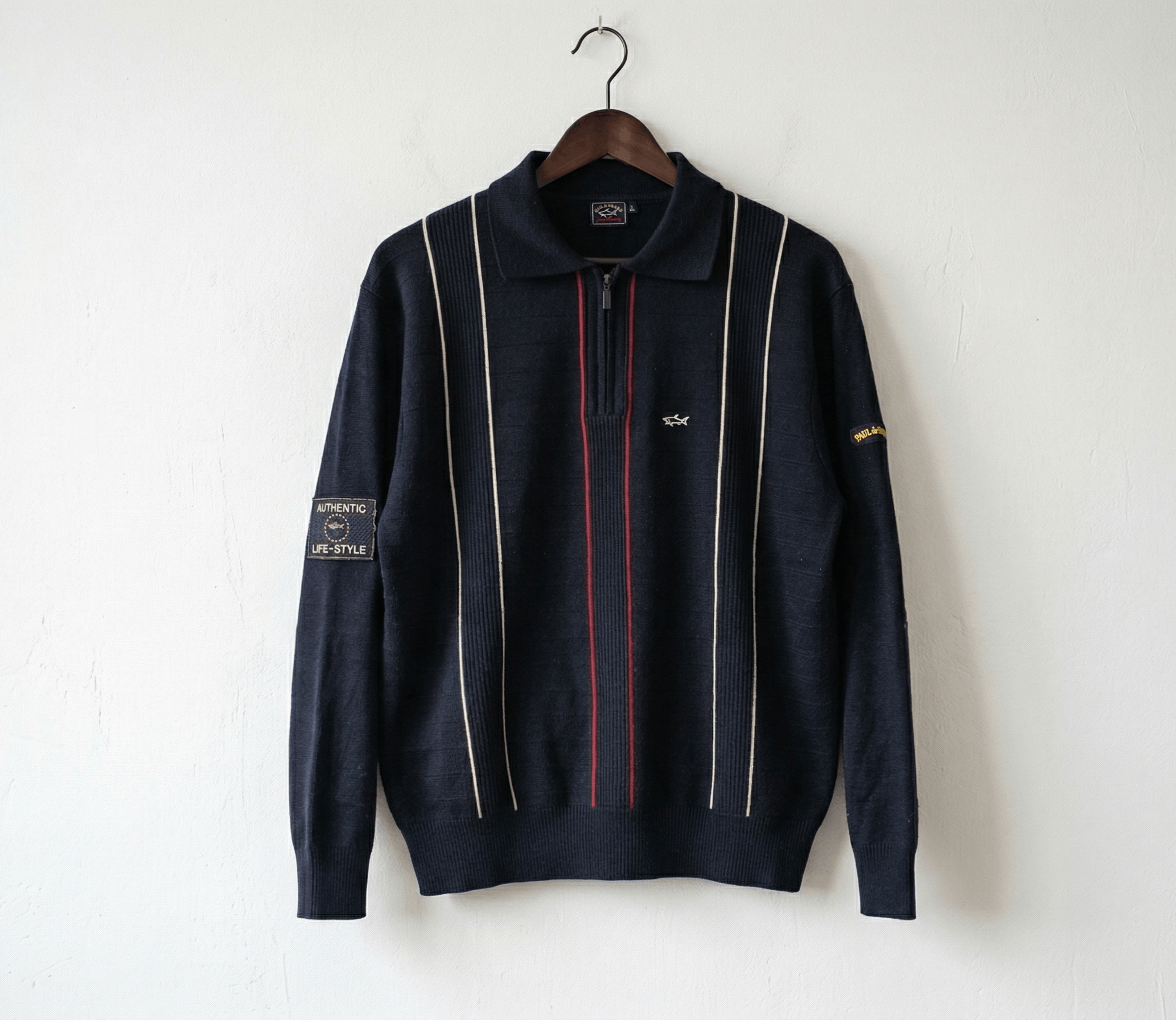 Paul & Shark Paul & Shark Yachting Vintage Quarter Zip Knit Sweater Sz L Size US L / EU 52-54 / 3 - 1 Thumbnail
