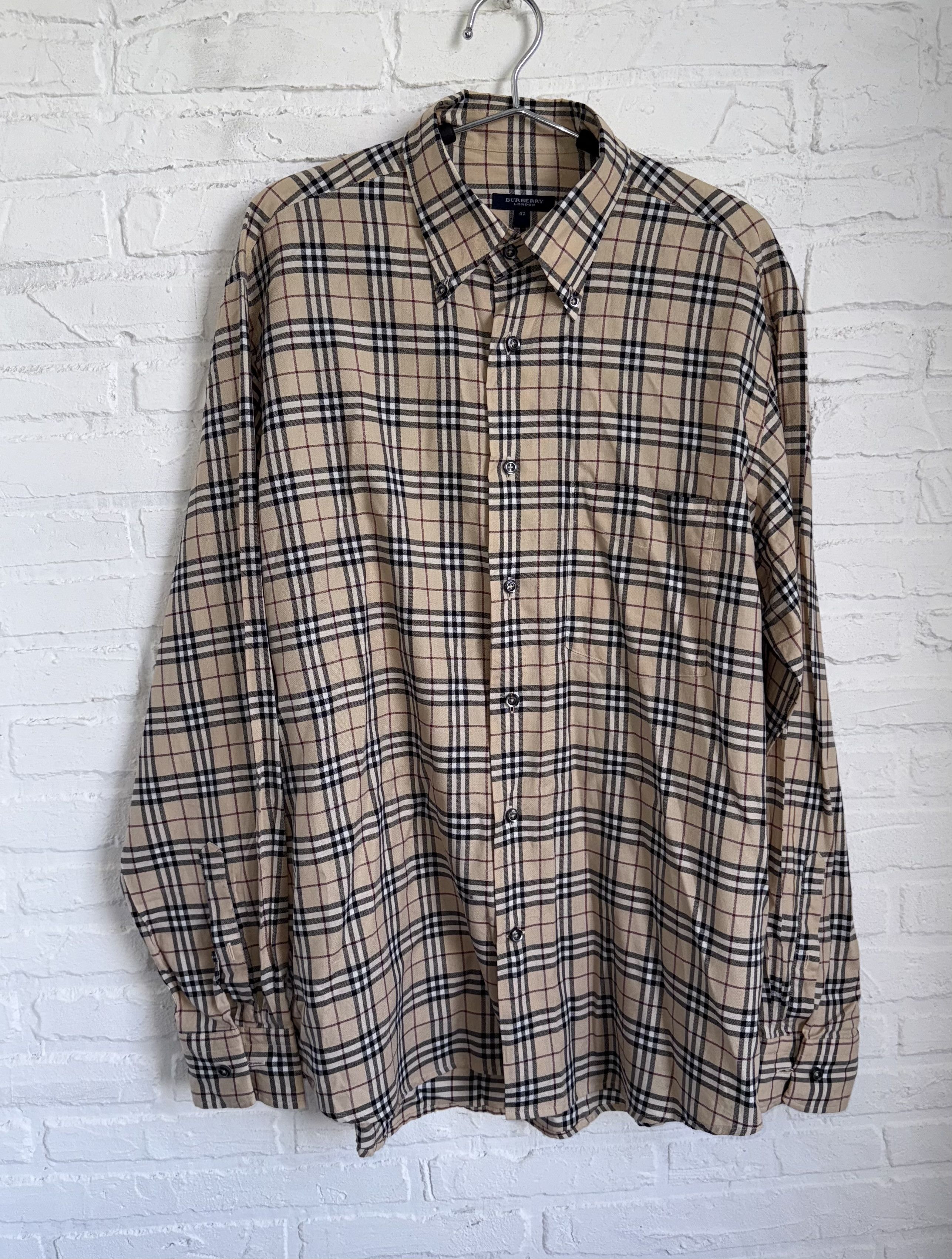 Burberry Vintage Burberry nova check shirt Size US XL / EU 56 / 4 - 1 Thumbnail