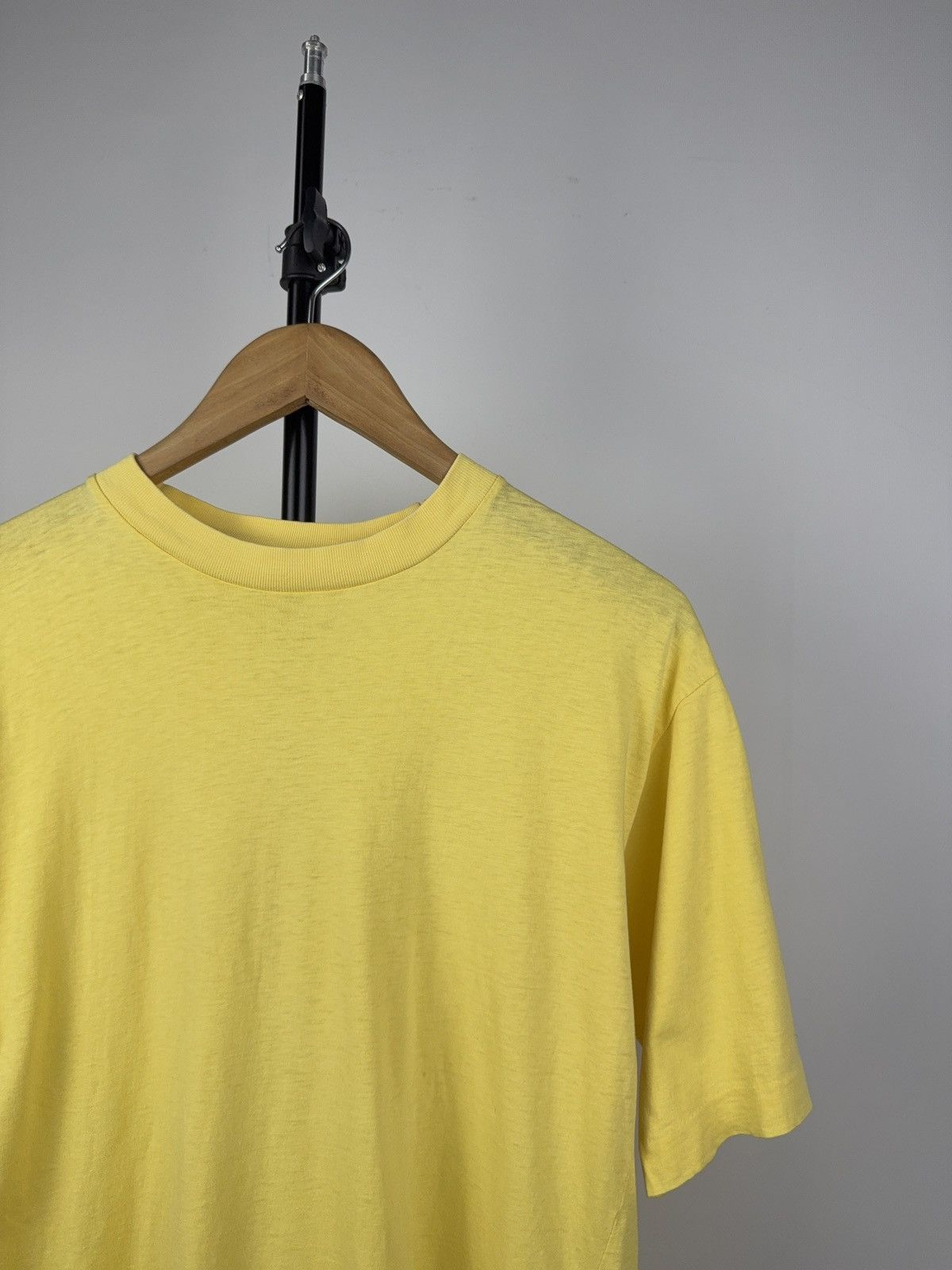 Japanese Brand × Vintage Vintage 80s Japanese style Faded Blank Basic Tee shirt Size US M / EU 48-50 / 2 - 2 Thumbnail