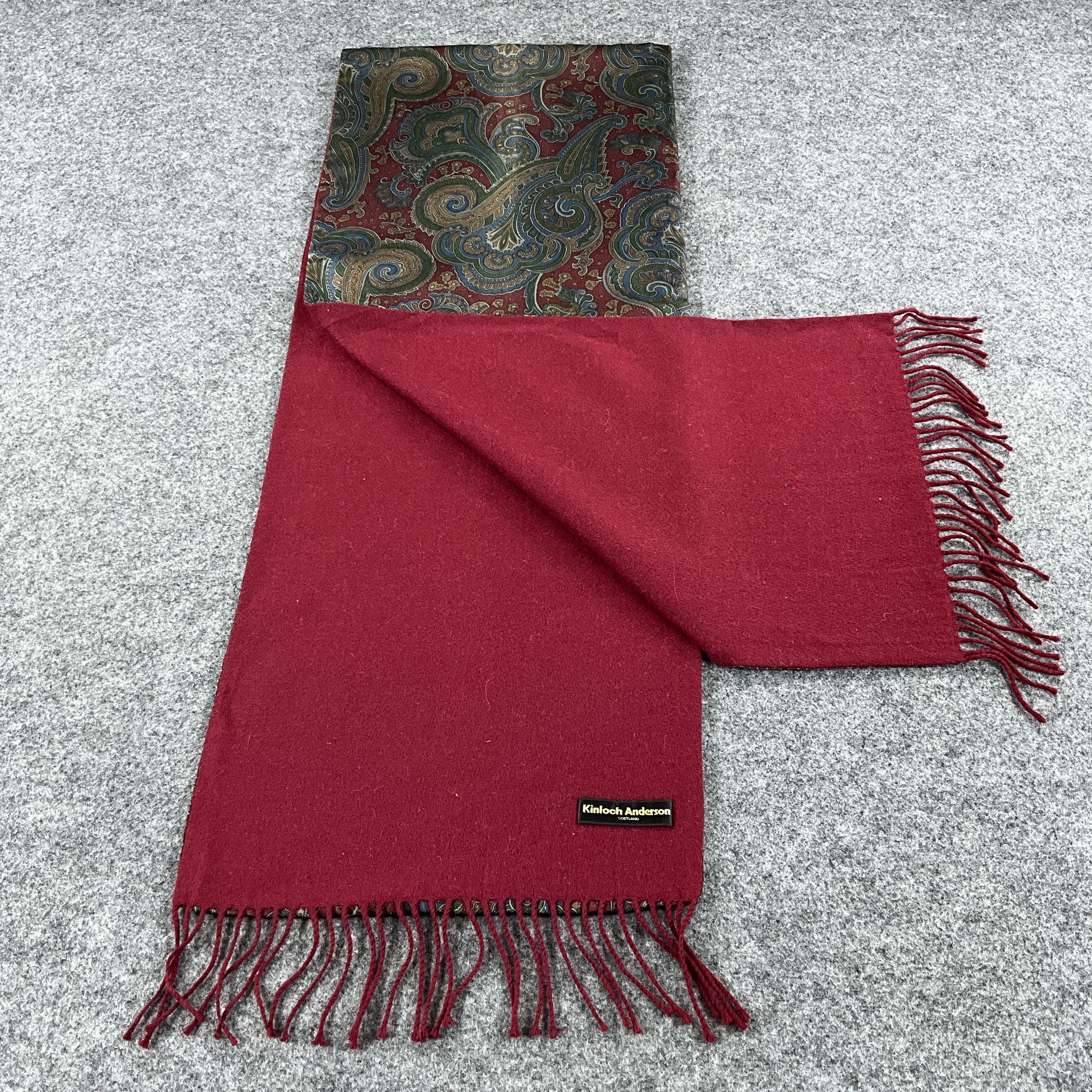 Vintage Kinloch Anderson Paisley Scarf / Muffler / Neckwear T1241 Size ONE SIZE - 3 Thumbnail