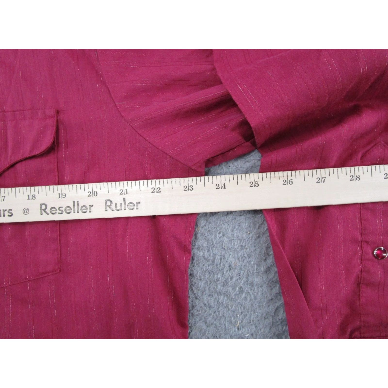 Vintage VINTAGE Panhandle Slim Western Shirt Mens XL Red 16.5-35 Slimming Snap Button-Up Long Sleeve Cotton Regular Fit Pearl Snap Rodeo 90s USA Size US XL / EU 56 / 4 - 6 Thumbnail