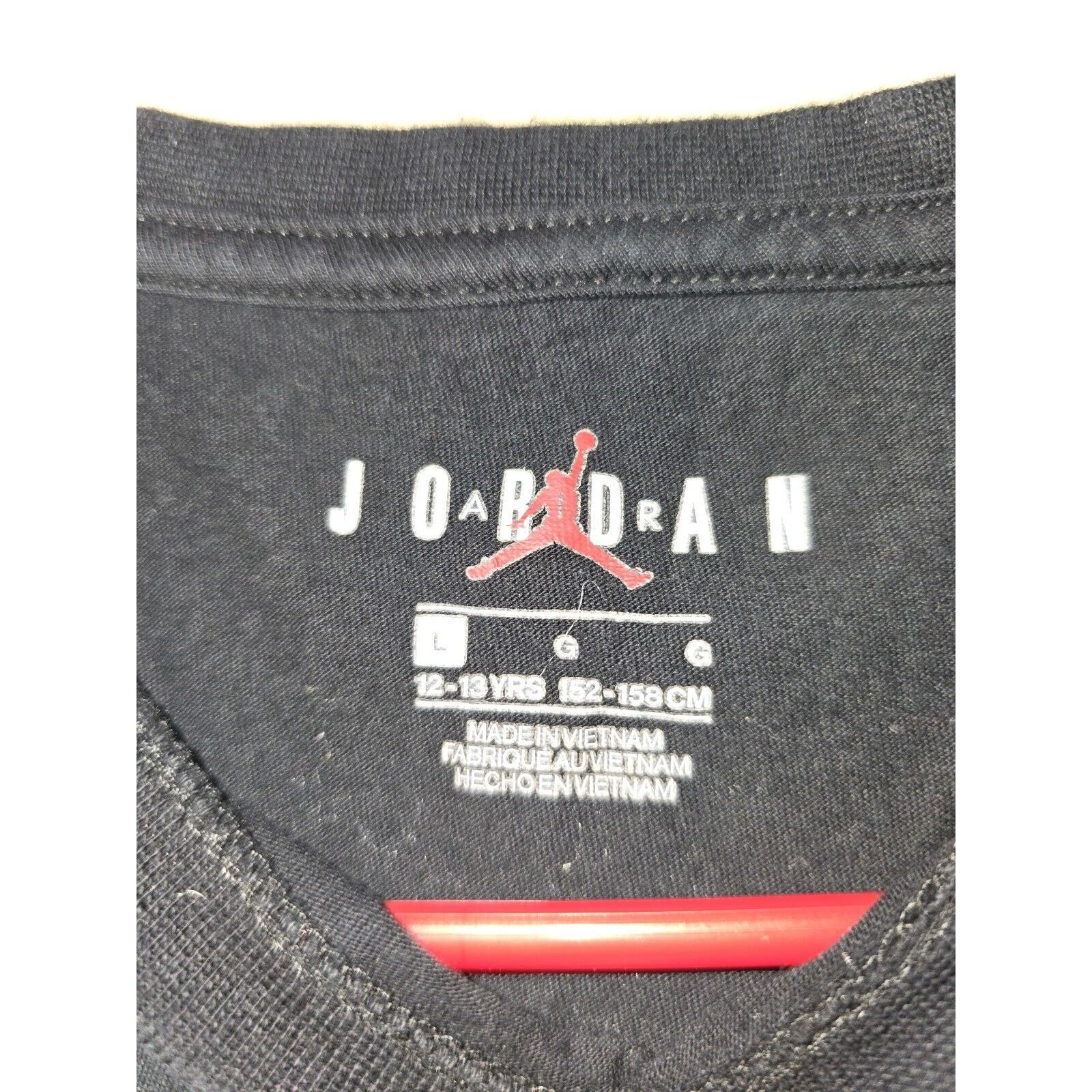 Nike Nike Air Jordan T-Shirt Youth Large Black Sports Basketball Size US L / EU 52-54 / 3 - 3 Thumbnail