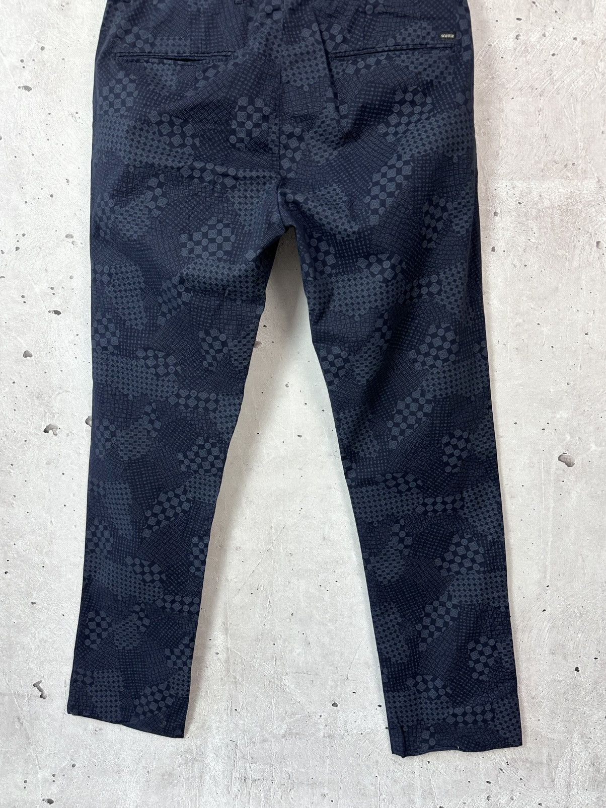 Scotch & Soda Scotch & Soda Printed Cotton Navy Straight Men’s Pants Size US 32 / EU 48 - 8 Thumbnail