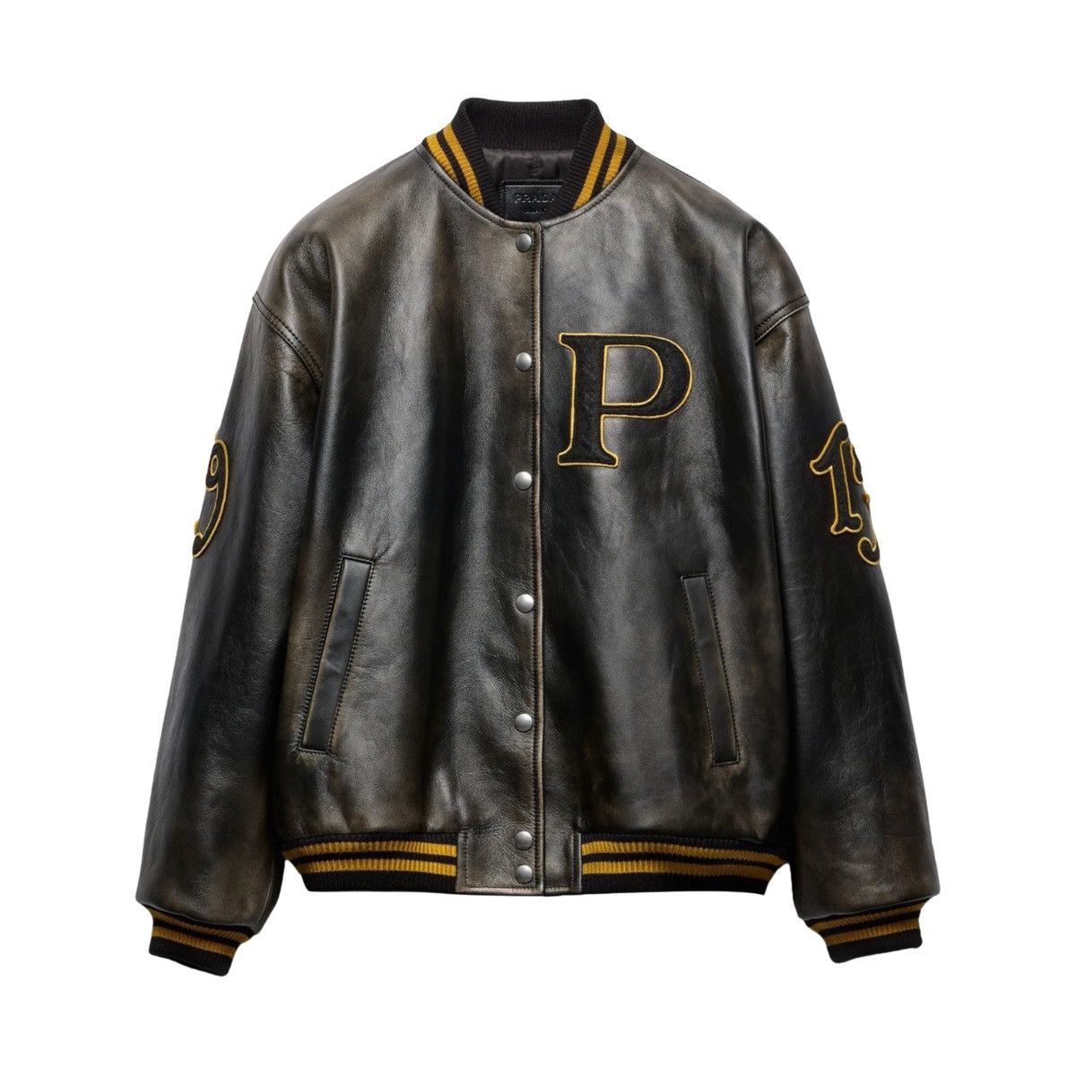 Prada Prada Oversized Leather Bomber Jacket Size US L / EU 52-54 / 3 - 1 Thumbnail