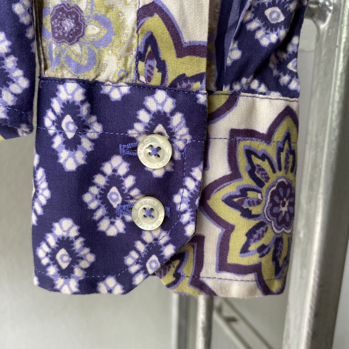 Etro Etro Purple Patchwork Print Long Sleeve Shirt Size XS / US 0-2 / IT 36-38 - 11 Thumbnail