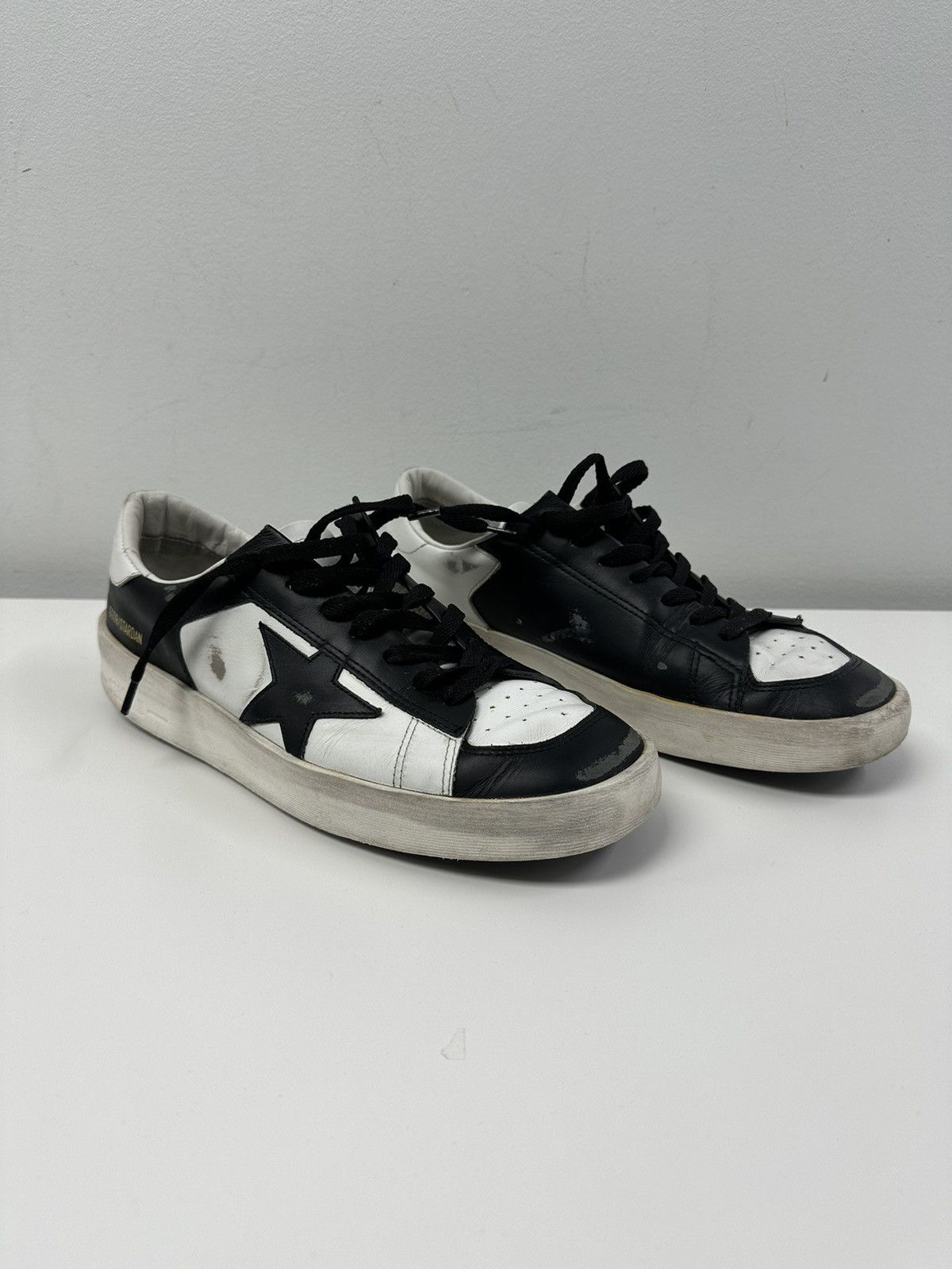 image of Golden Goose Stardan Black/white Sneakers, Men's (Size 10)