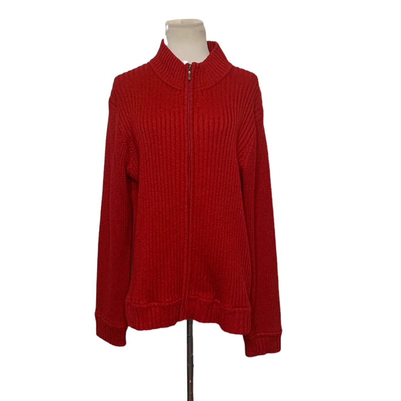 Liz Claiborne Liz Claiborne long sleeves zippered sweater jacket size XL Size XL / US 12-14 / IT 48-50 - 1 Thumbnail