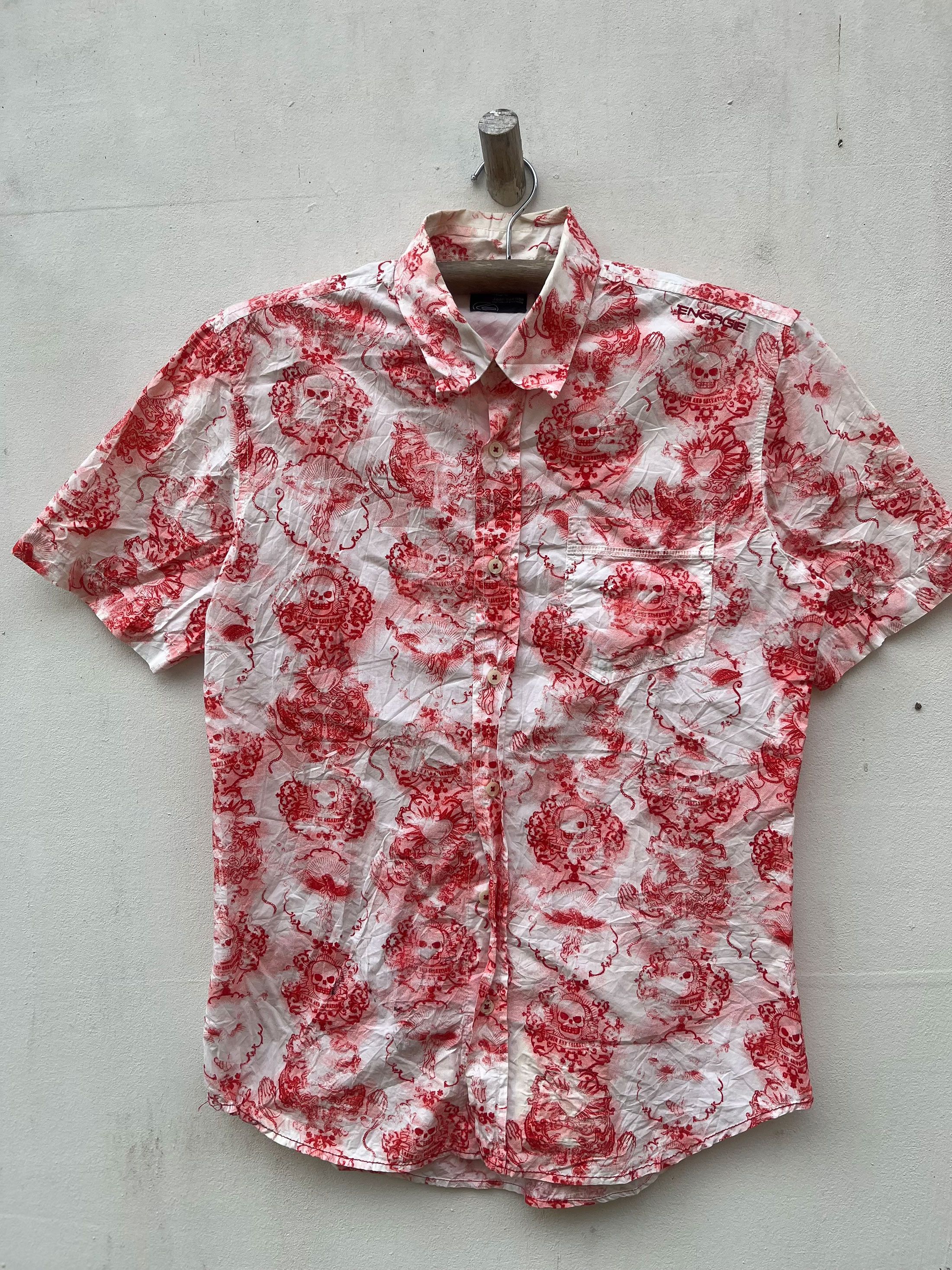Energie Energie Jeans Skull Heart Printed Aloha Hawaiian Hawaii Size US L / EU 52-54 / 3 - 1 Thumbnail