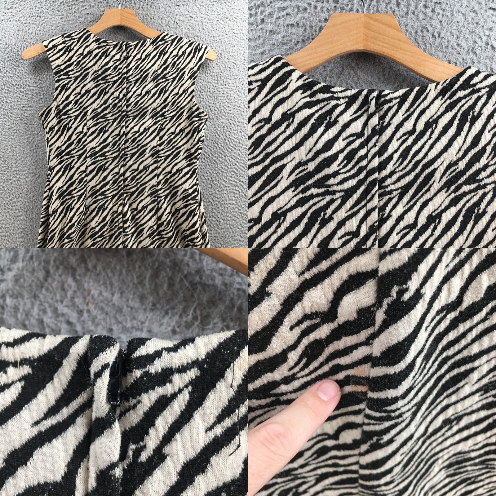 Calvin Klein Calvin Klein Sheath Dress Womens 10P Multicolor Zebra Print Sleeveless Casual Dress Size L / US 10 / IT 46 - 8 Thumbnail