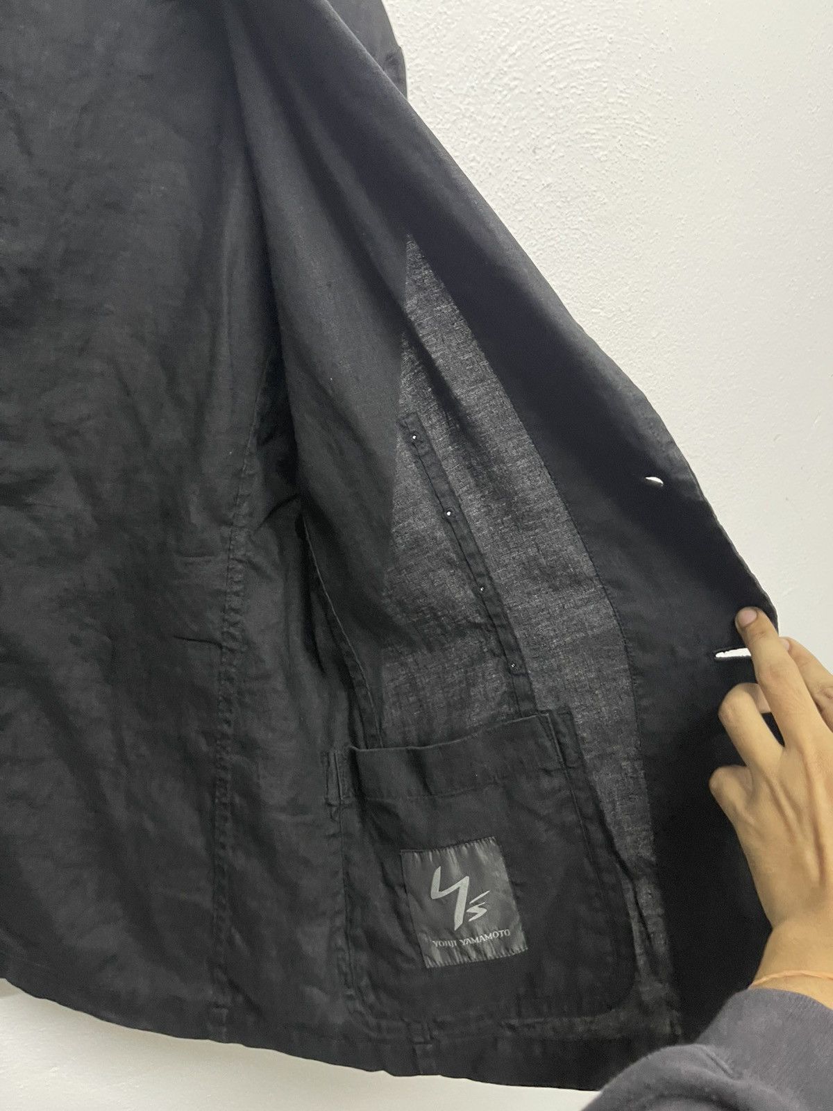 Yohji Yamamoto 80s YOHJI YAMAMOTO LINEN BLAZZER JACKET RARE Size L / US 10 / IT 46 - 13 Thumbnail
