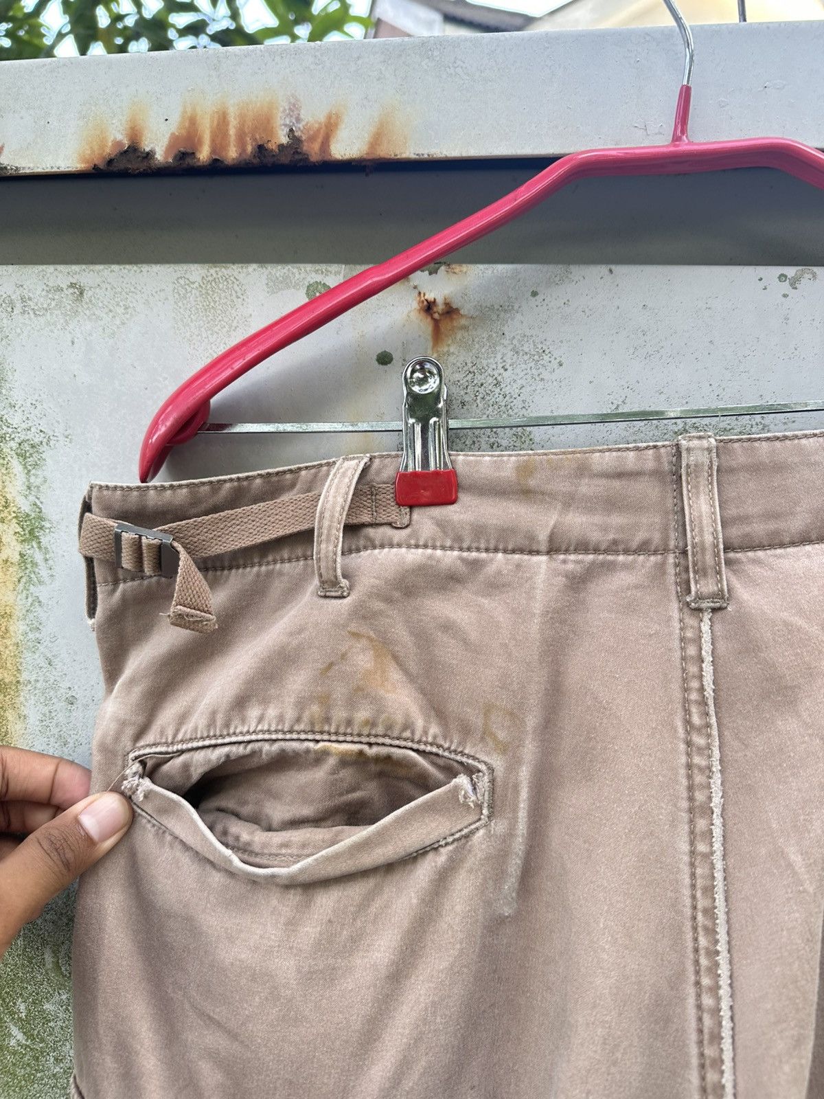 Avirex 👹Vintage THRASHED Avirex Baggy Cargo Pants Size US 33 - 8 Thumbnail