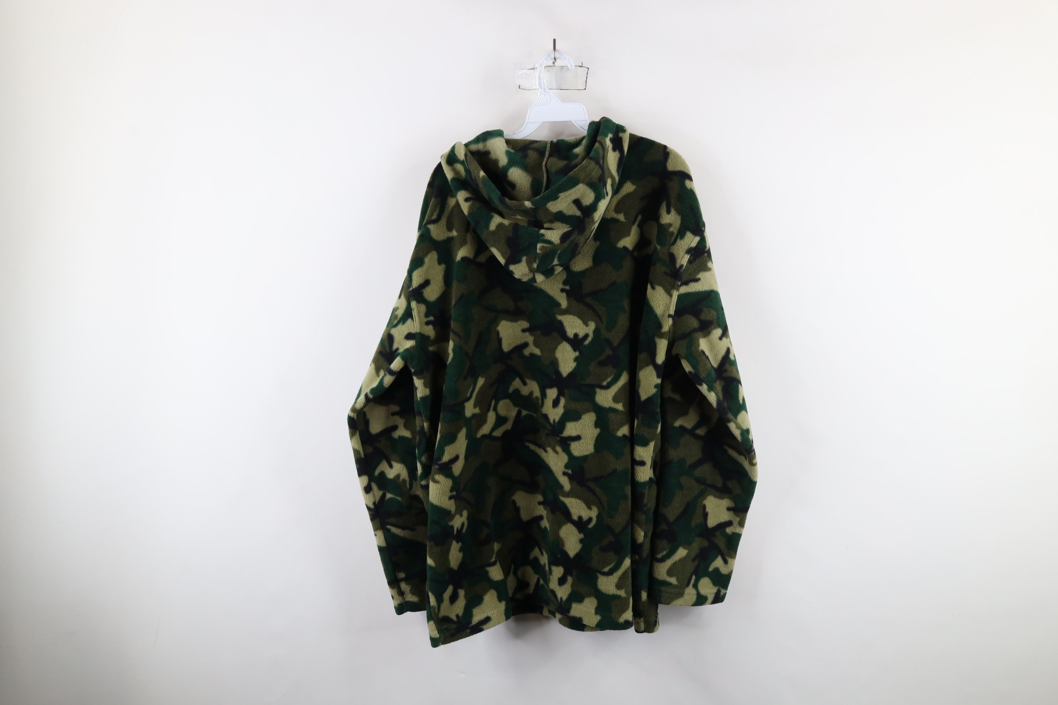 Vintage Vintage 90s Y2K Streetwear Camouflage Half Zip Fleece Hoodie Size US M / EU 48-50 / 2 - 9 Thumbnail