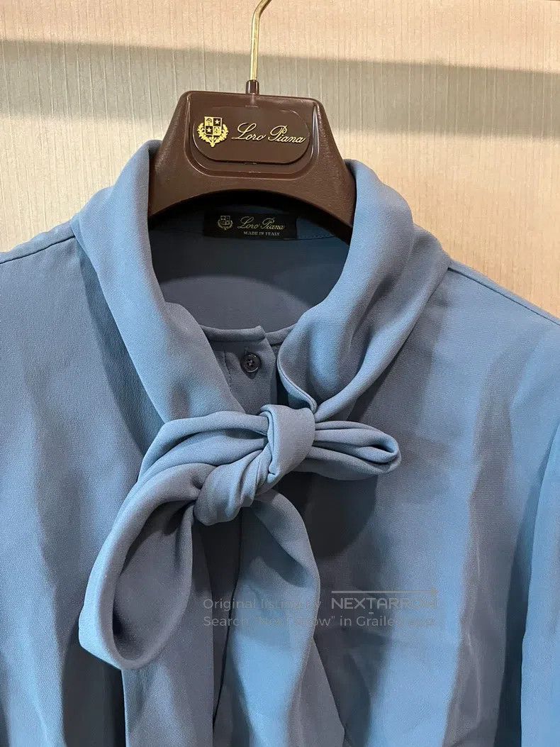 Loro Piana Loro Piana Belted Bow Tie Silk Shirt Size XS / US 0-2 / IT 36-38 - 2 Thumbnail