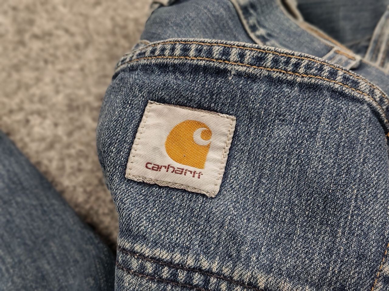 Carhartt Vintage 90's USA Carhartt Retro Distressed Faded Denim Jeans Size US 34 / EU 50 - 15 Thumbnail