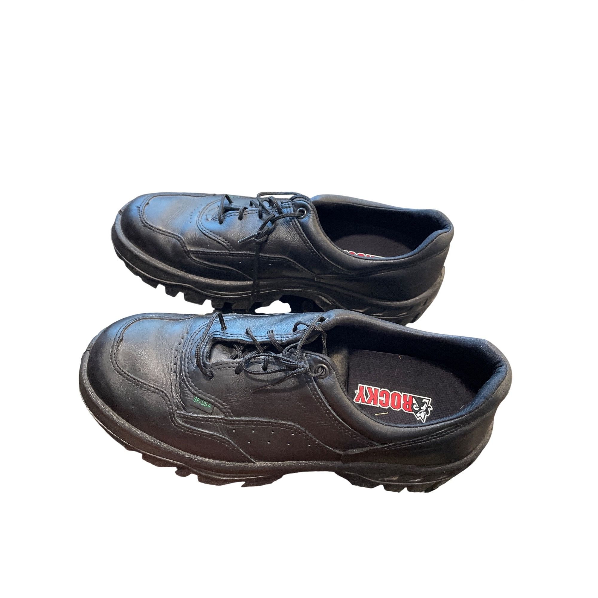Other Rocky 5001 USPS postal mens black leather slip resist shoes Size US 12 / EU 45 - 4 Thumbnail
