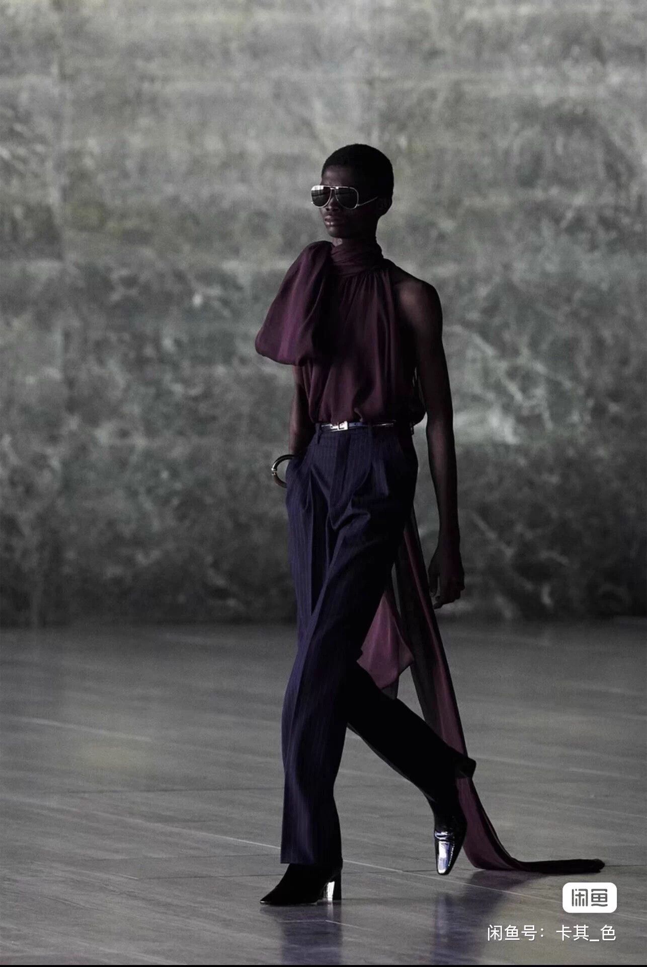 Saint Laurent Paris YSL 24 Runway Double-Pleated Flannel Trousers 46 NWT Size US 30 / EU 46 - 1 Thumbnail