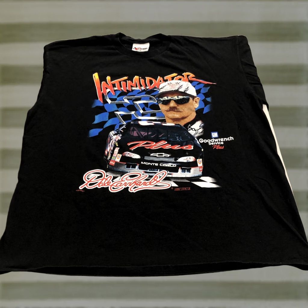 Chase Authentics VINTAGE Chase Authentics NASCAR Shirt XL Black 90s Dale Earnhardt The Intimidator Men Size US XL / EU 56 / 4 - 1 Thumbnail