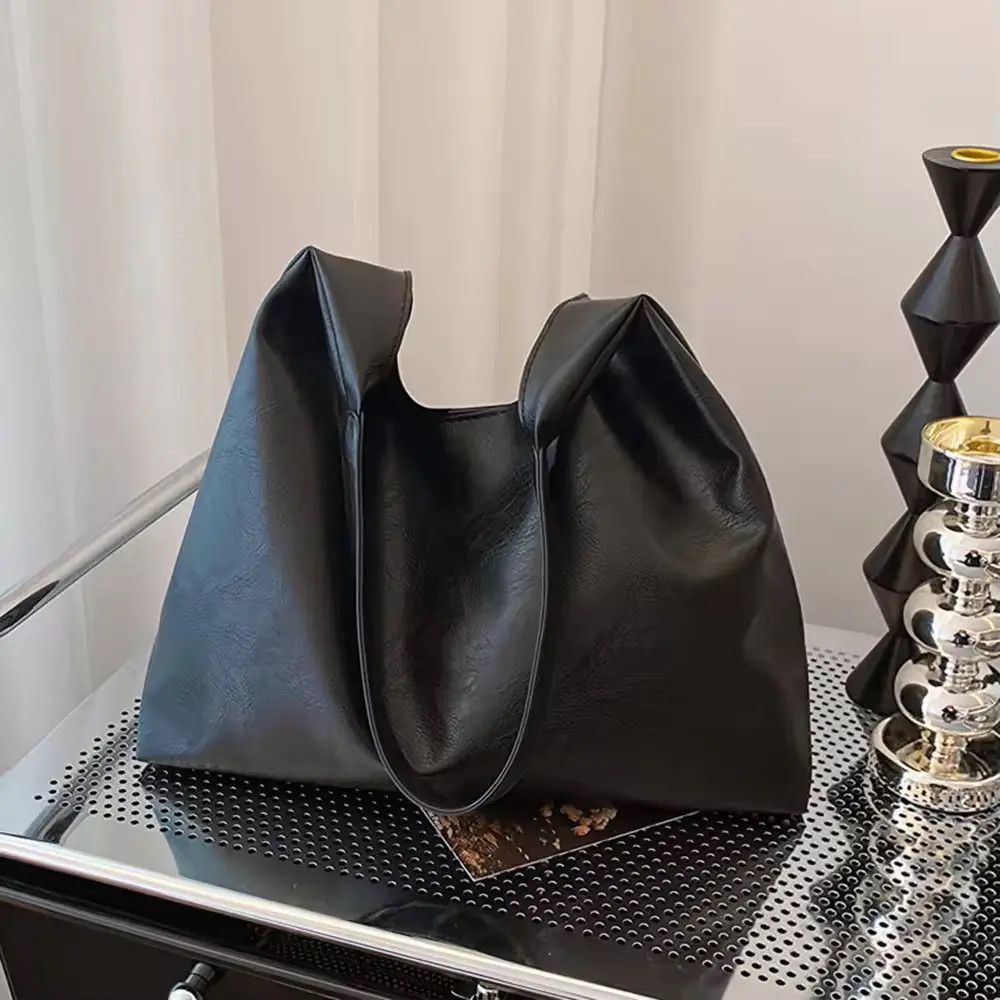 Japanese Brand PU Soft Leather Tote Bag Size ONE SIZE - 2 Thumbnail