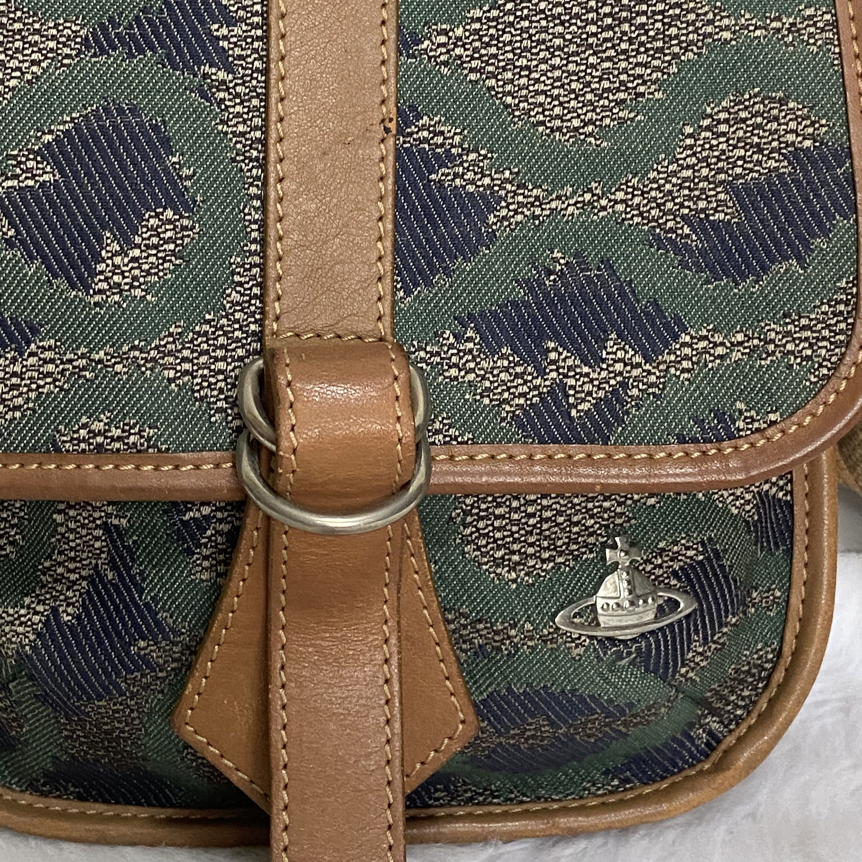 Vintage × Vivienne Westwood Vivienne Westwood Blue Green Safari Crossbody Bag Size ONE SIZE - 10 Thumbnail