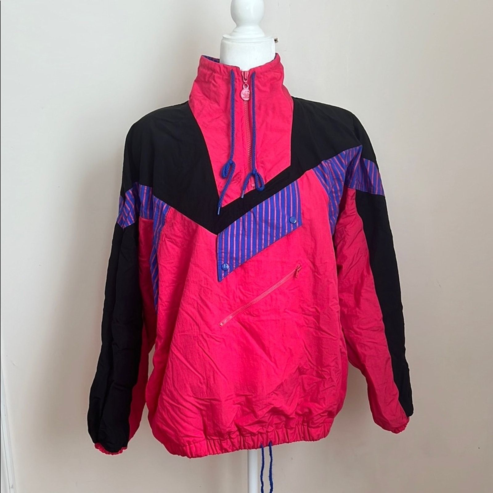 Adidas Vintage Adidas Half Zip Windbreaker Jacket Size L / US 10 / IT 46 - 1 Thumbnail