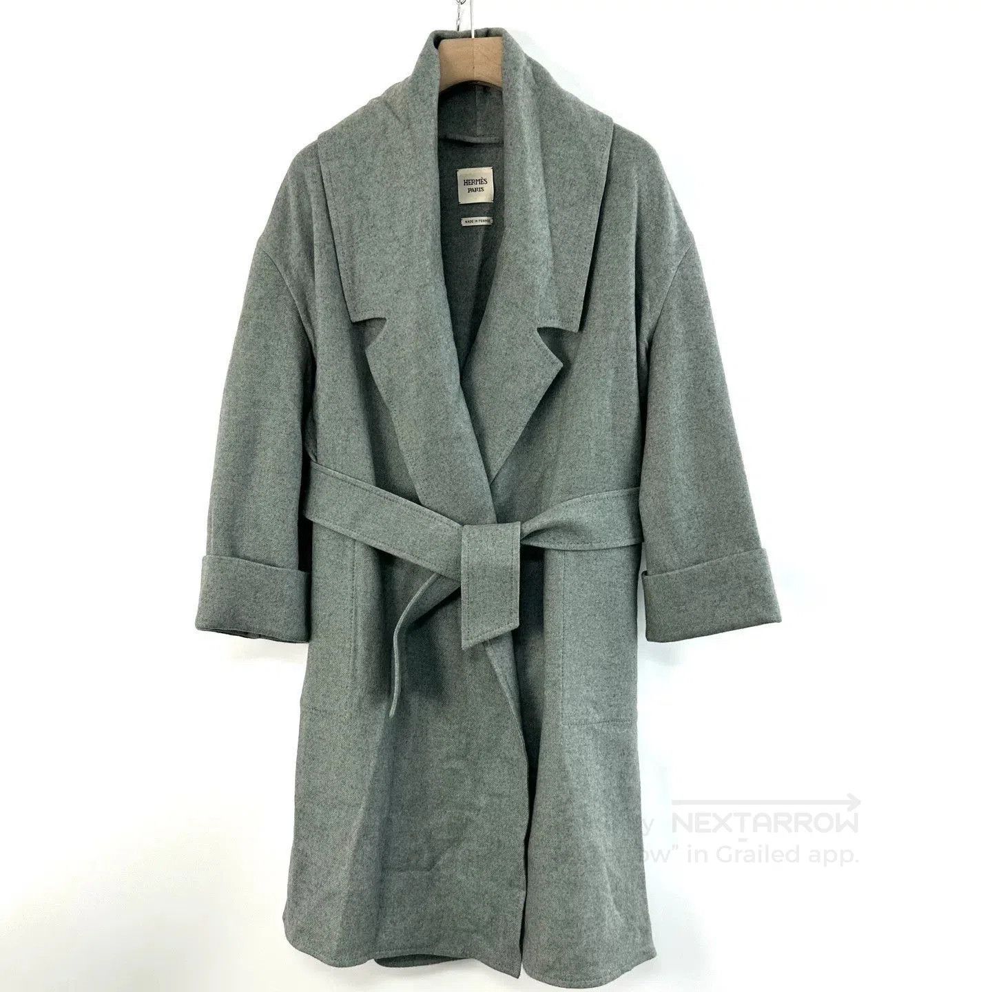 Hermes Hermes Women's Gray Long Cashmere Coat. Size M / US 6-8 / IT 42-44 - 1 Thumbnail