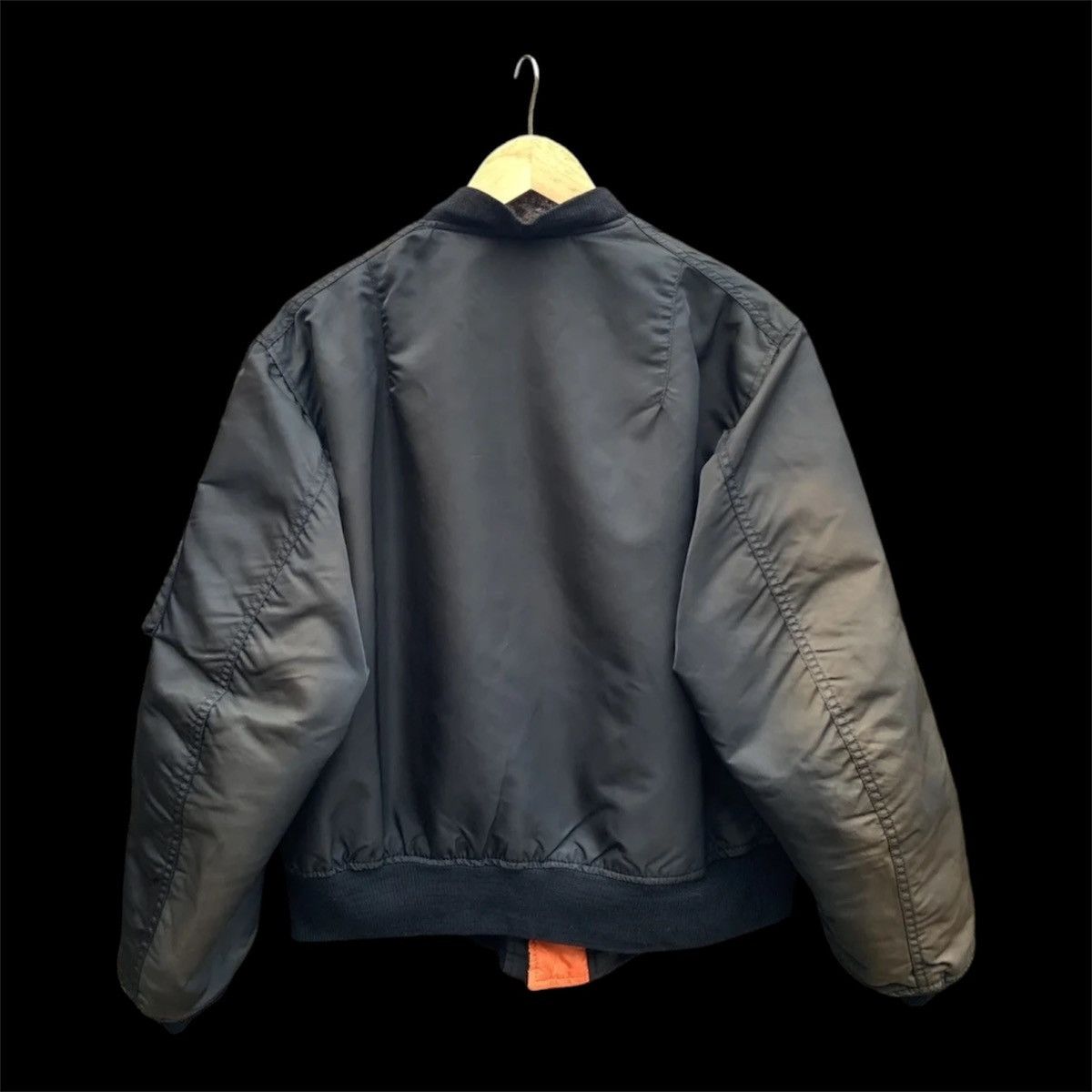 Buzz Rickson's Vintage 90s Alpha Industries MA-1 Flight Jacket Faded Black Size US XL / EU 56 / 4 - 2 Thumbnail