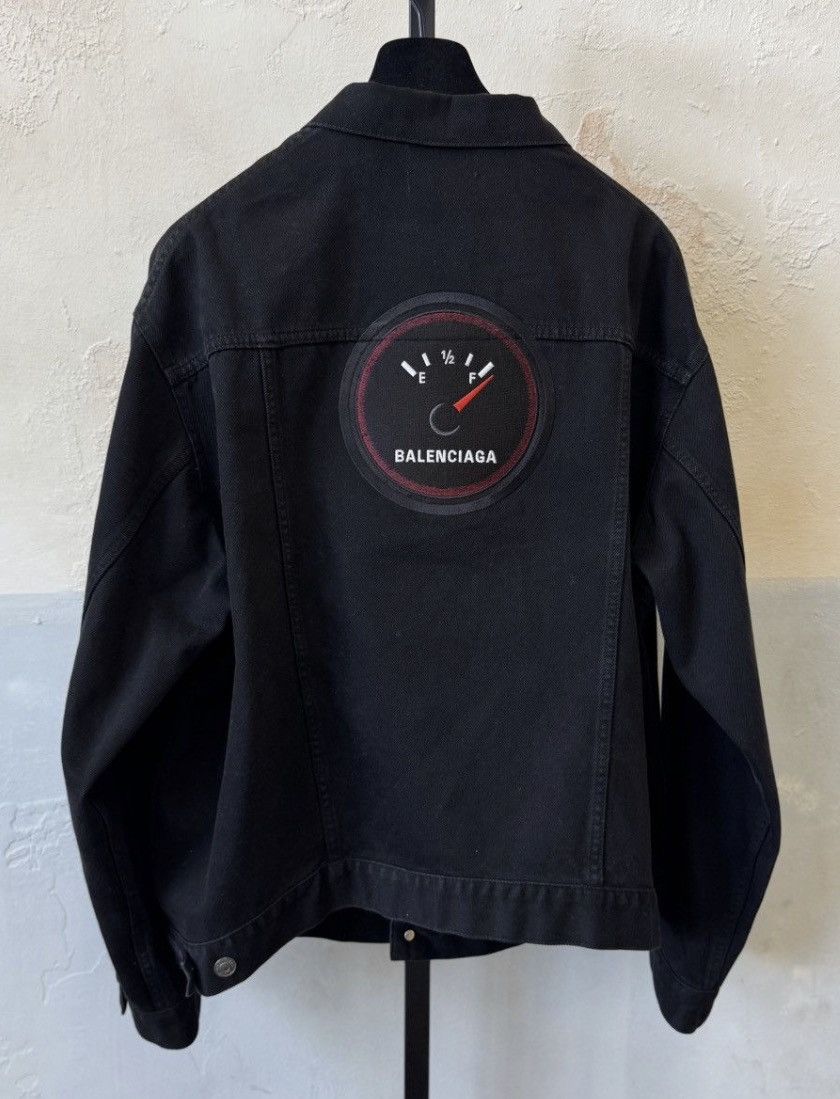 Balenciaga AW19 NEW GAS FUEL BLACK TRUCKER GAUGE DENIM JACKET Size US L / EU 52-54 / 3 - 1 Thumbnail