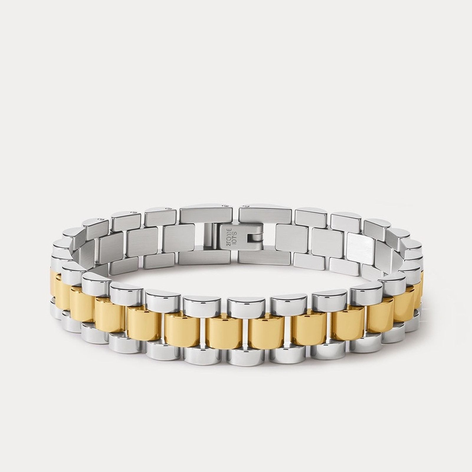Luv Aj Luv AJ Two-Toned Timepiece Bracelet Gold & Silver (item #057 Size ONE SIZE - 1 Thumbnail