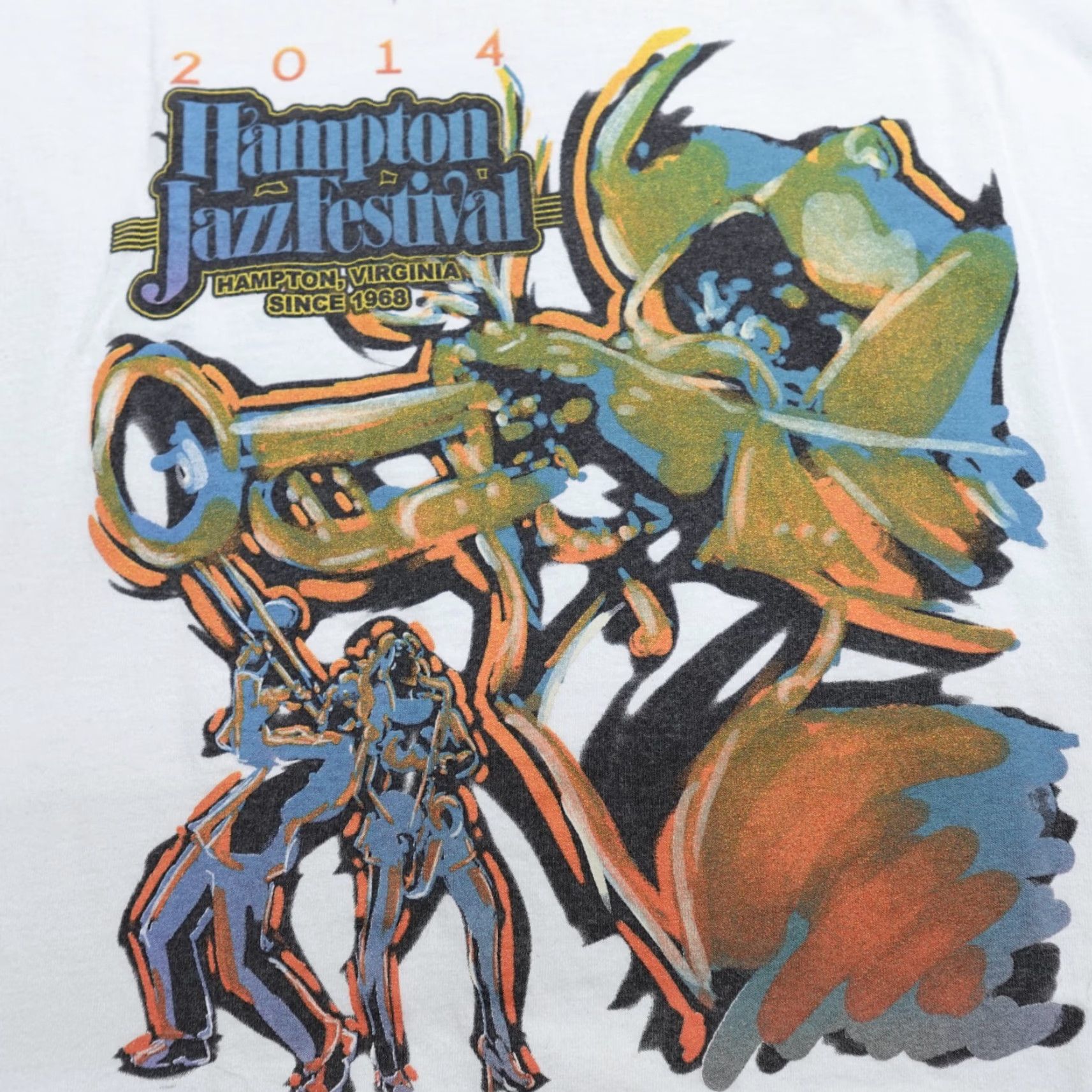 Vintage Hampton Jazz Festival Shirt L White 2014 Toni Braxton Chaka Khan Mens Jazz Festival T-Shirt Size US L / EU 52-54 / 3 - 2 Thumbnail