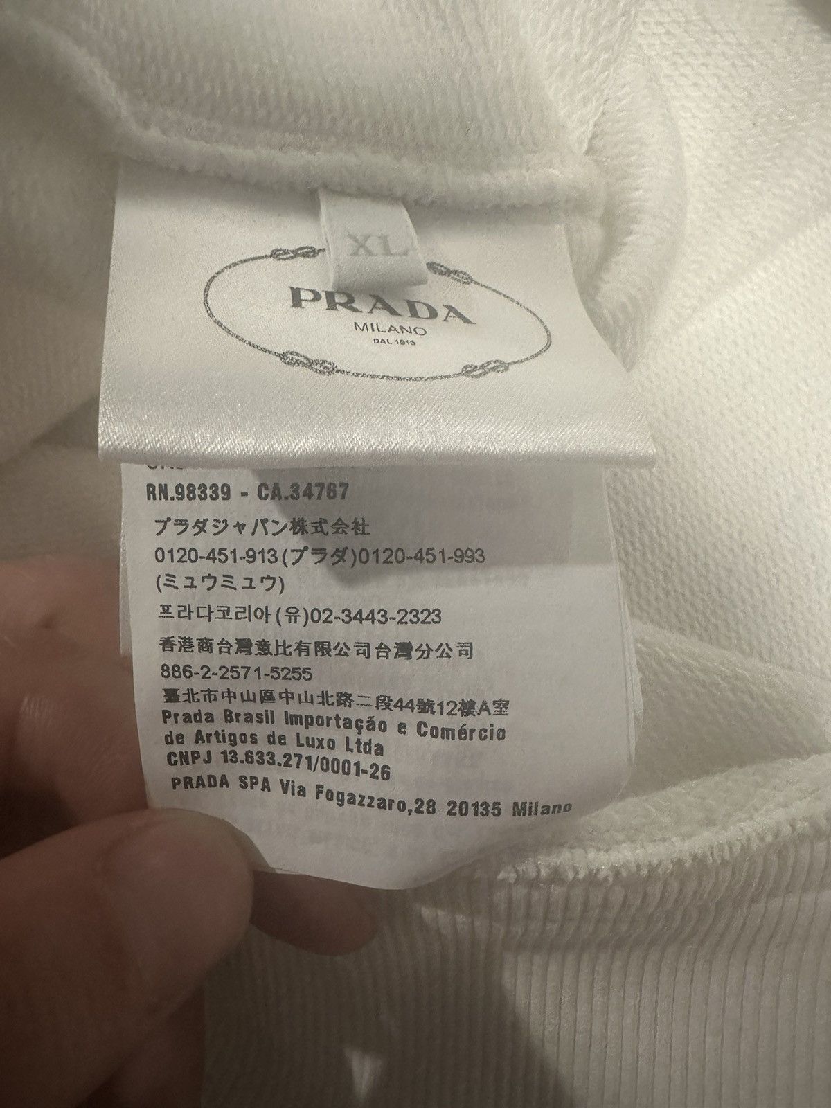 Prada PRADA MENS SWEATSHIRT CHENILLE Size US XL / EU 56 / 4 - 2 Thumbnail