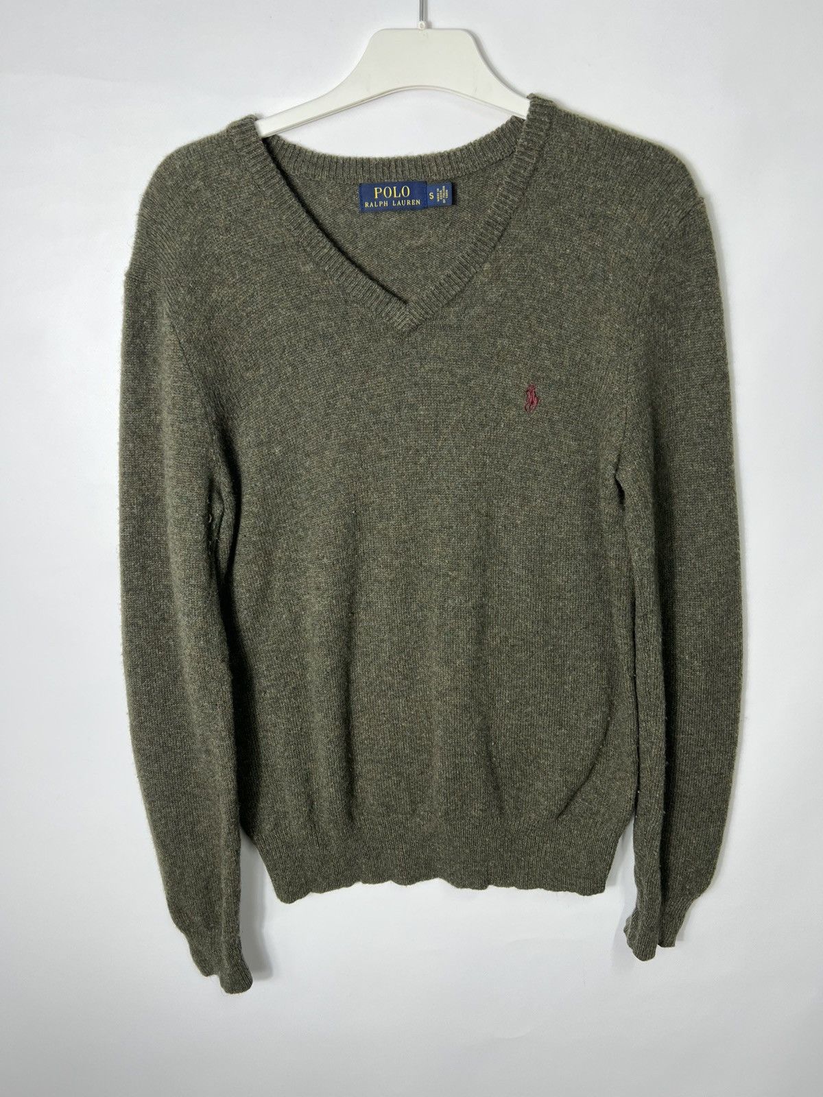 Polo Ralph Lauren Vintage streetwear Polo Ralph Lauren V neck Wool Sweater Size US S / EU 44-46 / 1 - 1 Thumbnail