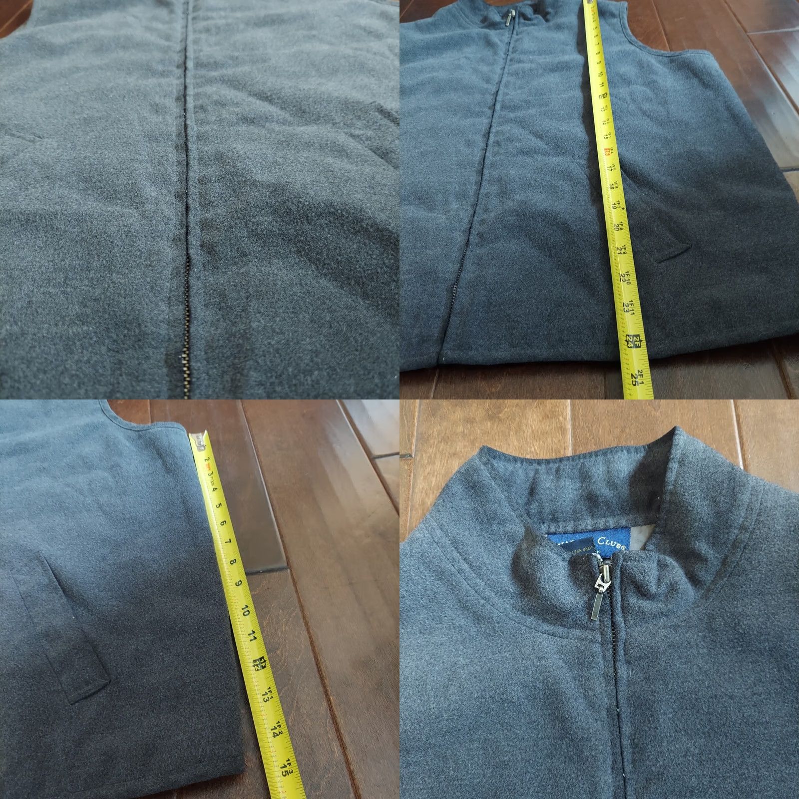 Charter Club Charter Club Women Vest Sleeveless Zip Pockets Gray 1X Regular Casual Travel Size XL / US 12-14 / IT 48-50 - 8 Thumbnail