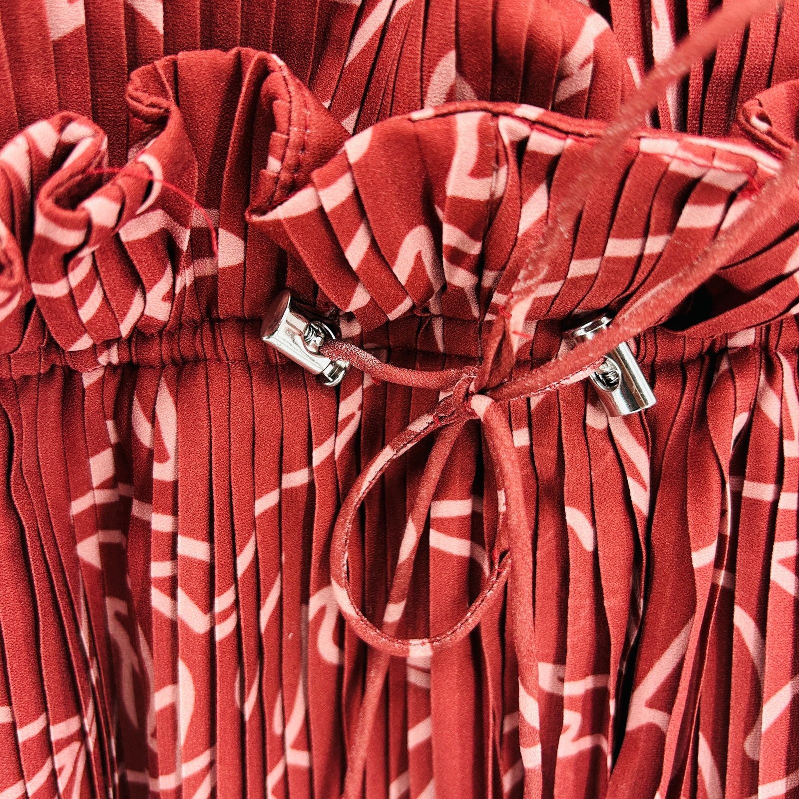 Other C/Meo Collective Red Dream Chaser Sexy Micro Pleat Playsuit Size 34" / US 12 / IT 48 - 3 Thumbnail