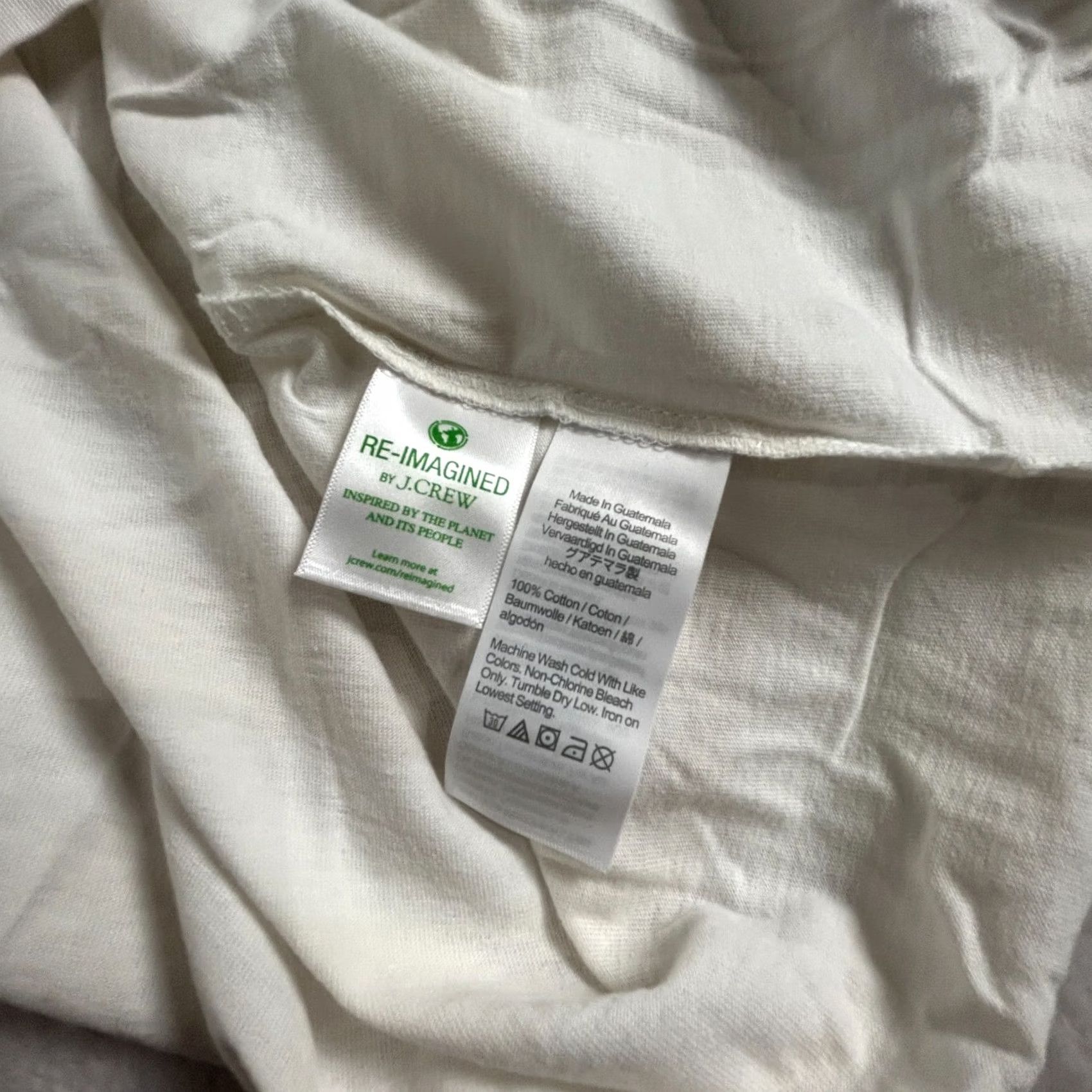 J.Crew J.Crew Womens Medium Cream Striped Essential Wide Sleeve T-Shirt NWT AY934 Size M / US 6-8 / IT 42-44 - 4 Thumbnail