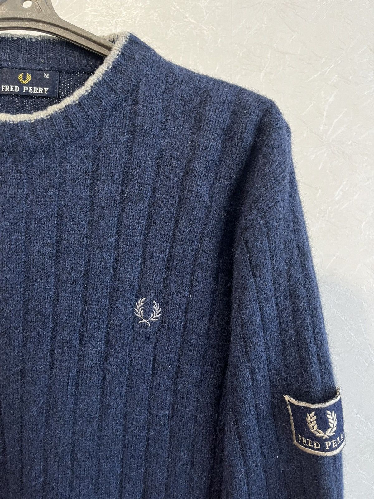 Fred Perry Vintage Fred Perry 100% Wool Navy Men Jumper Pullover Size M Size US M / EU 48-50 / 2 - 4 Thumbnail
